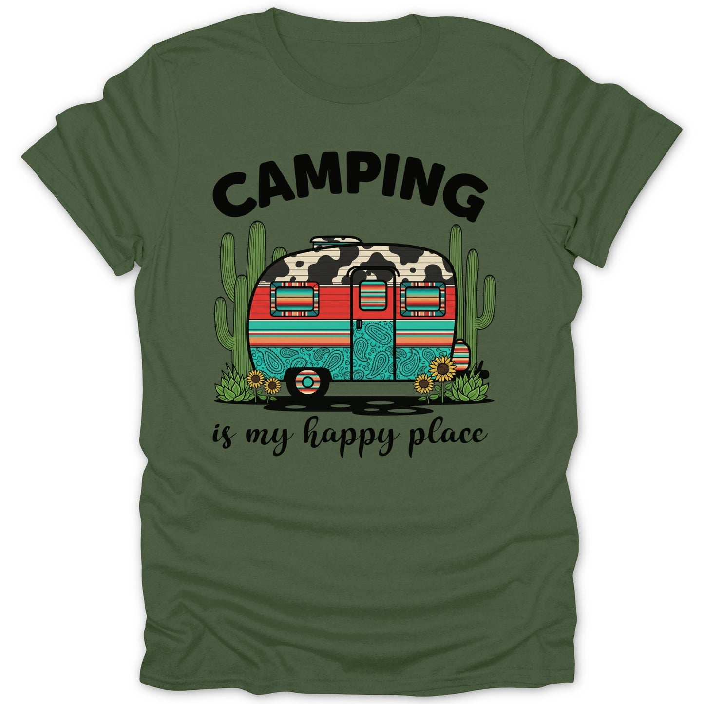 Camping is My Happy Place Graphic T-Shirt