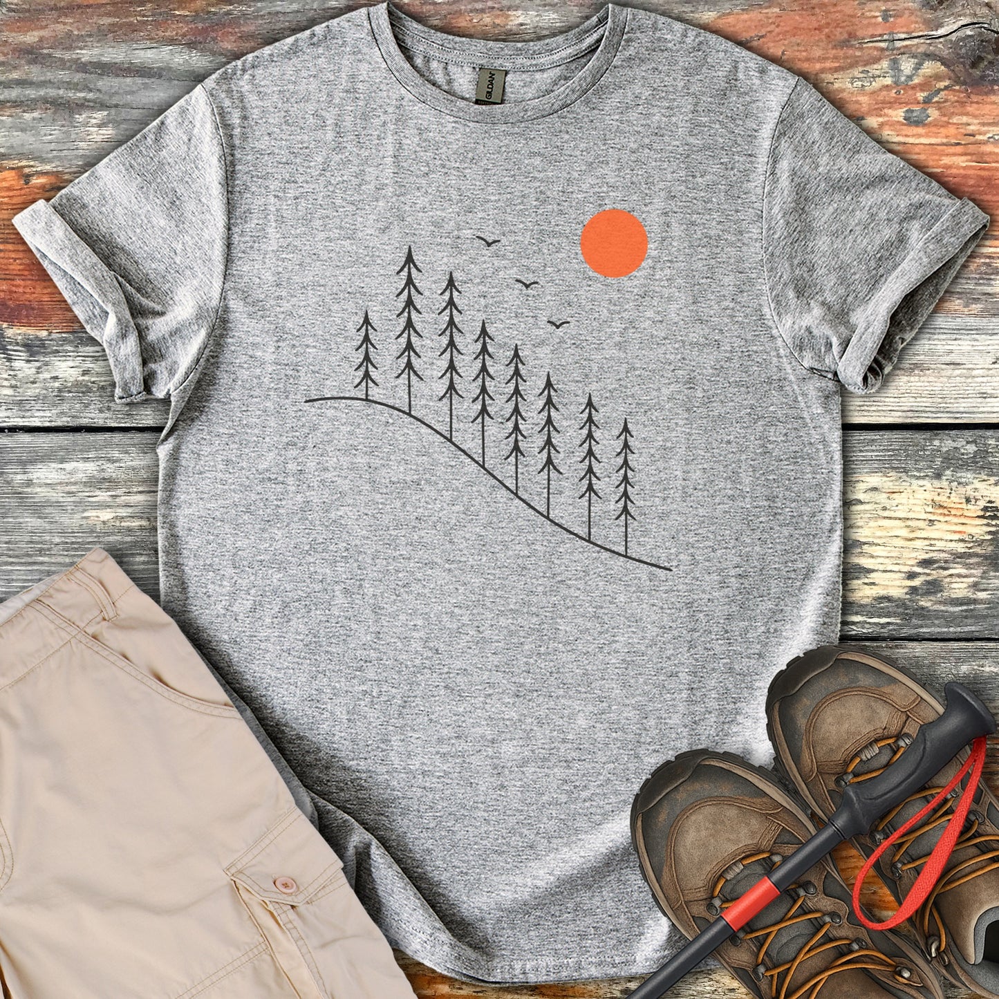 Scenic Forest Design Graphic T-shirt product