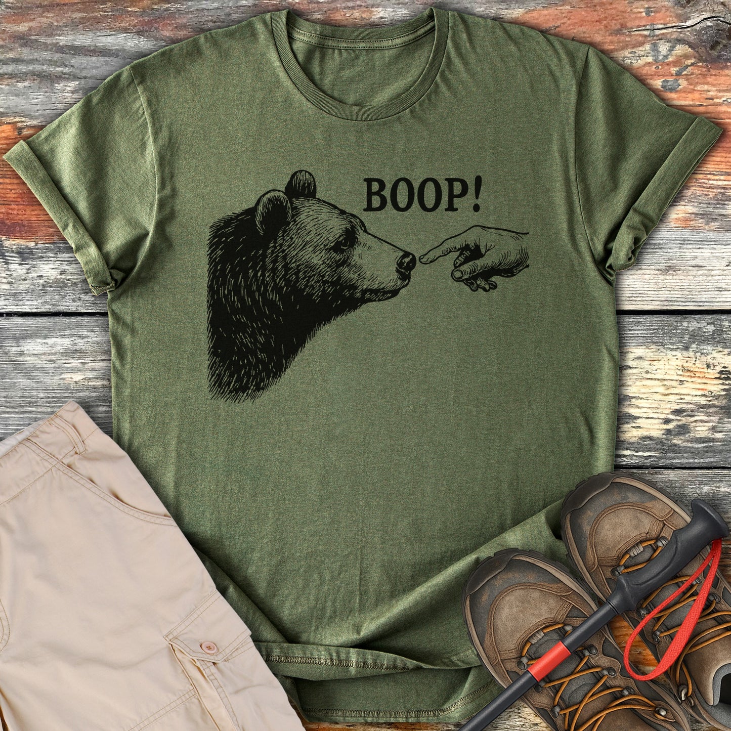 Boop Bear and Hand Graphic Unisex Casual Product