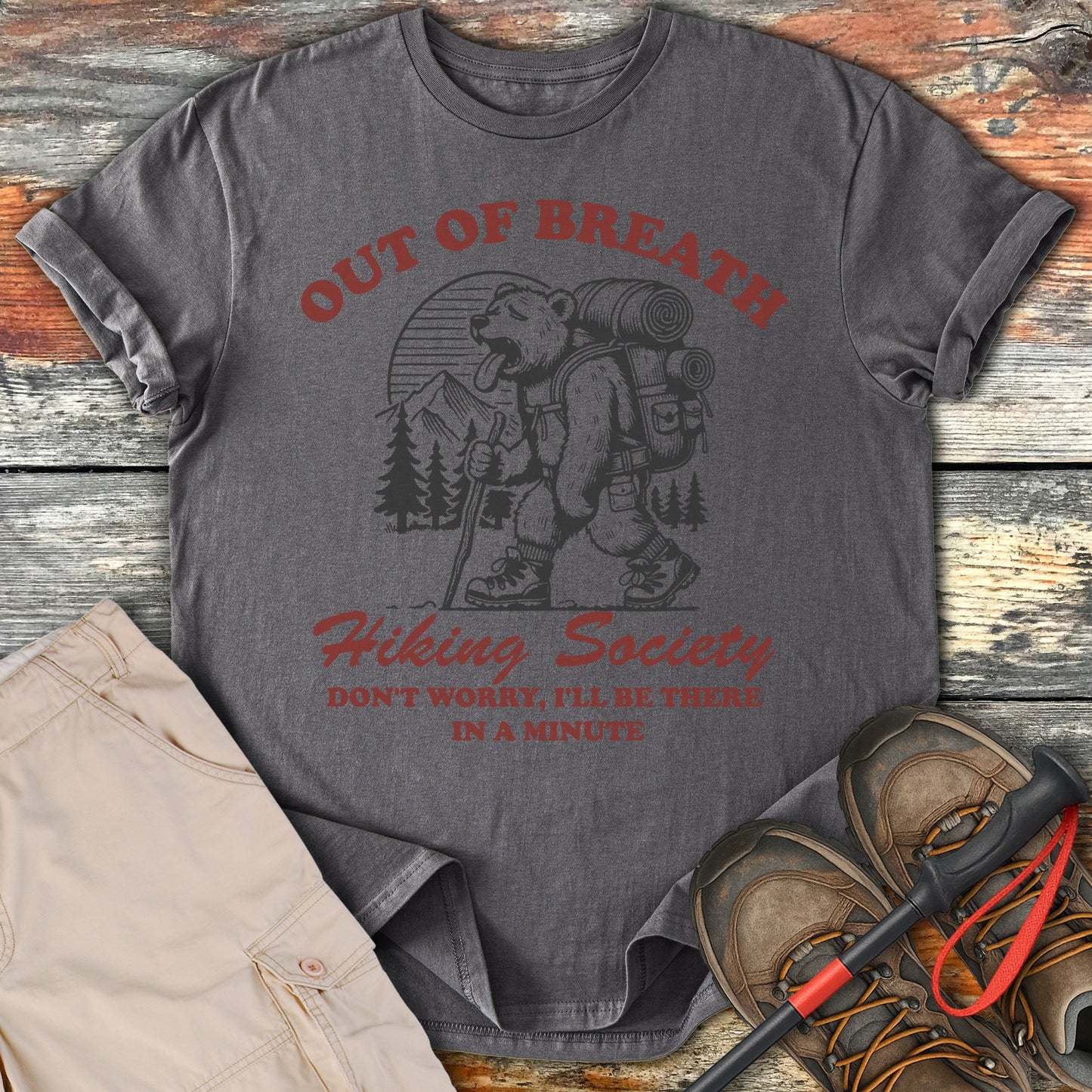 Out of Breath Hiking Society T-shirt product type