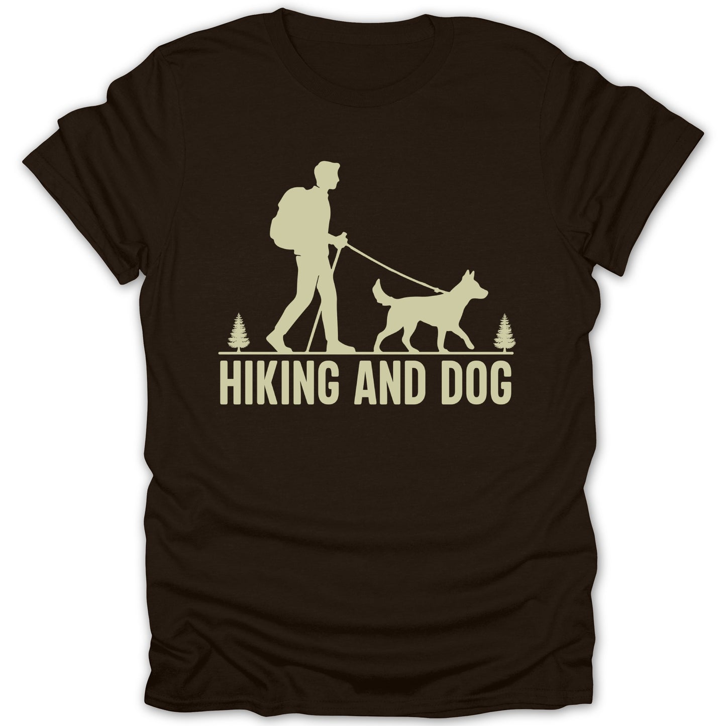 Hiking and Dog Graphic Print T-Shirt Product