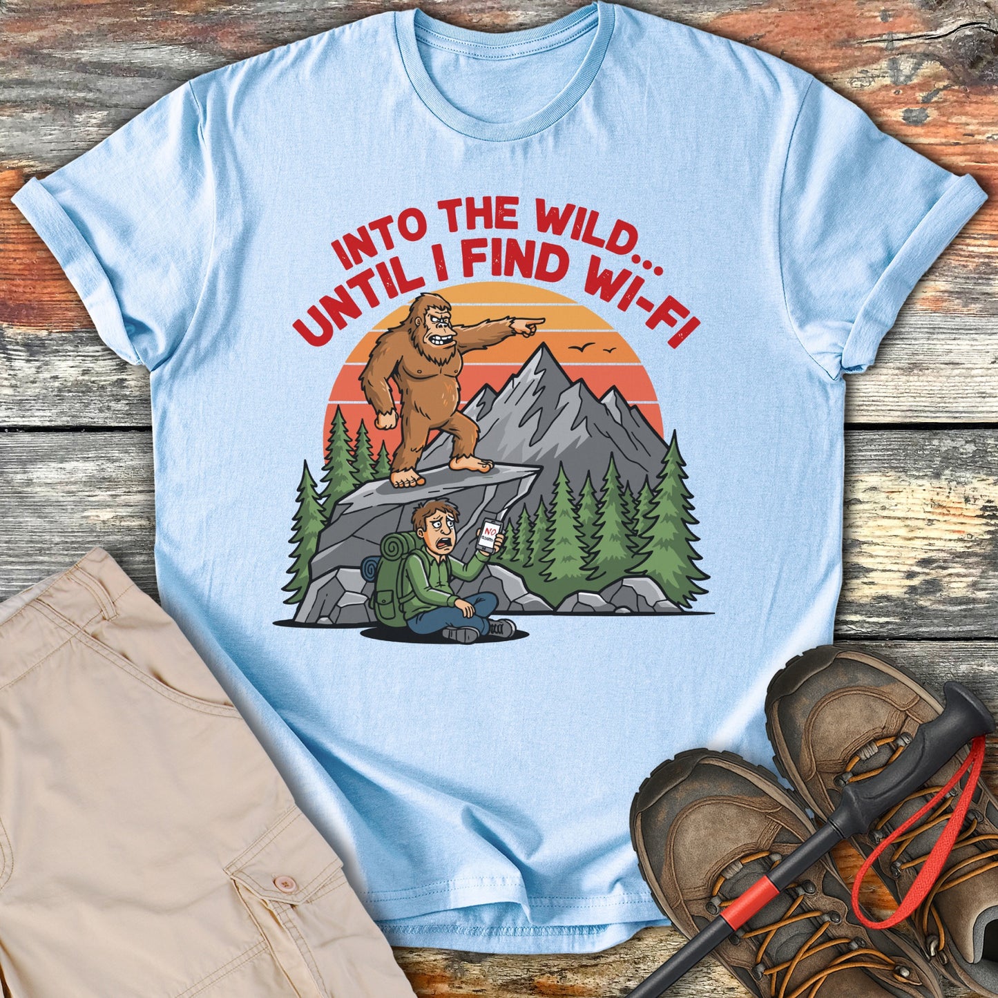 Into the Wild Until I Find Wi-Fi graphic shirt product type