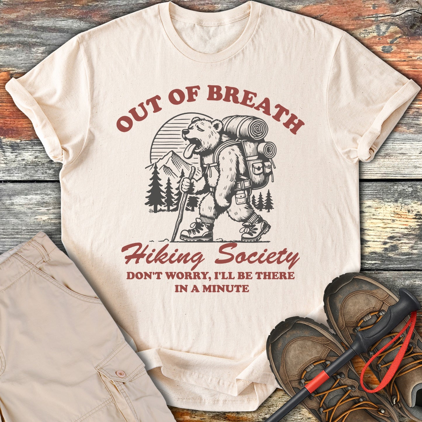Out of Breath Hiking Society Bear Hiking Shirt product