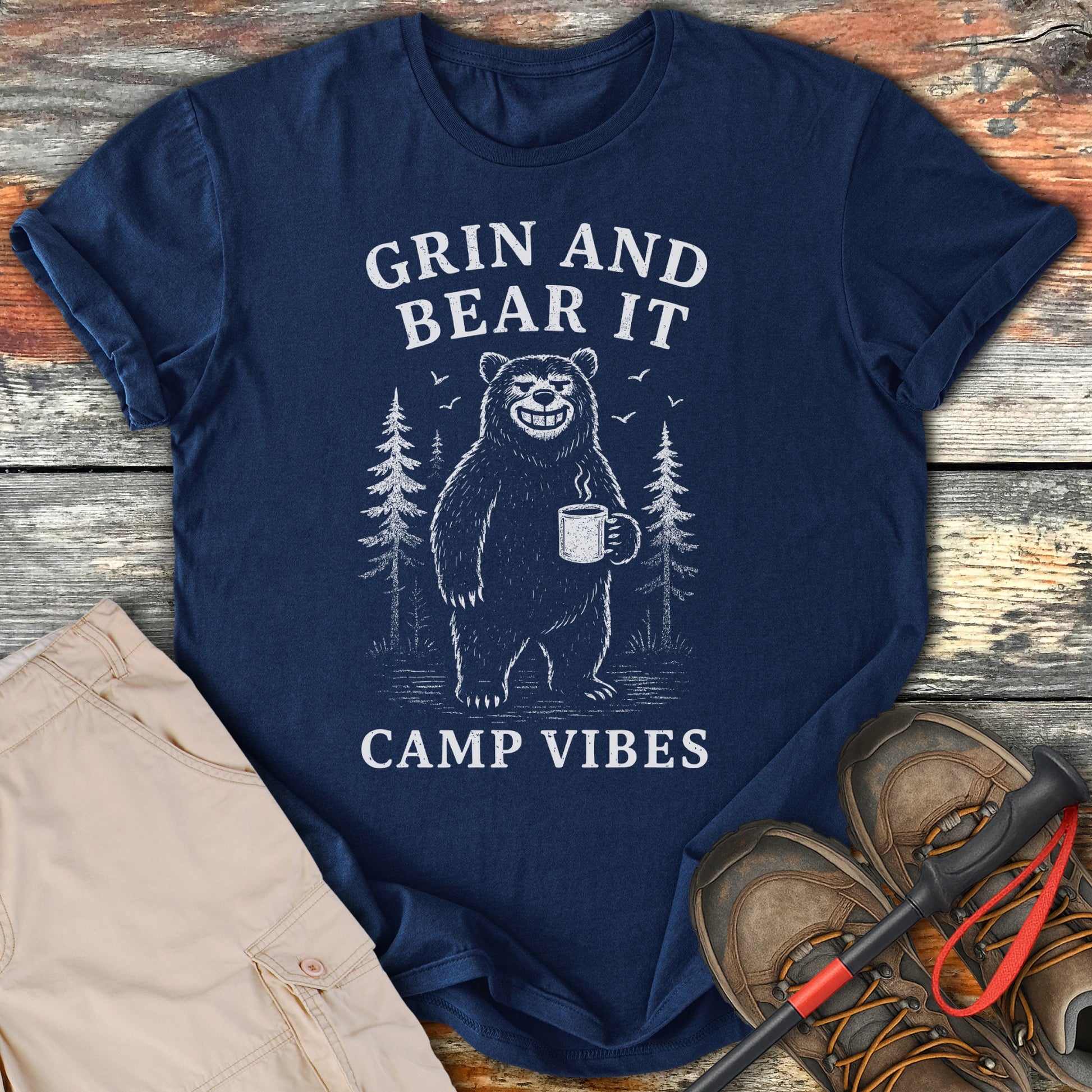 Grin and Bear It Camp Vibes Graphic Tee product