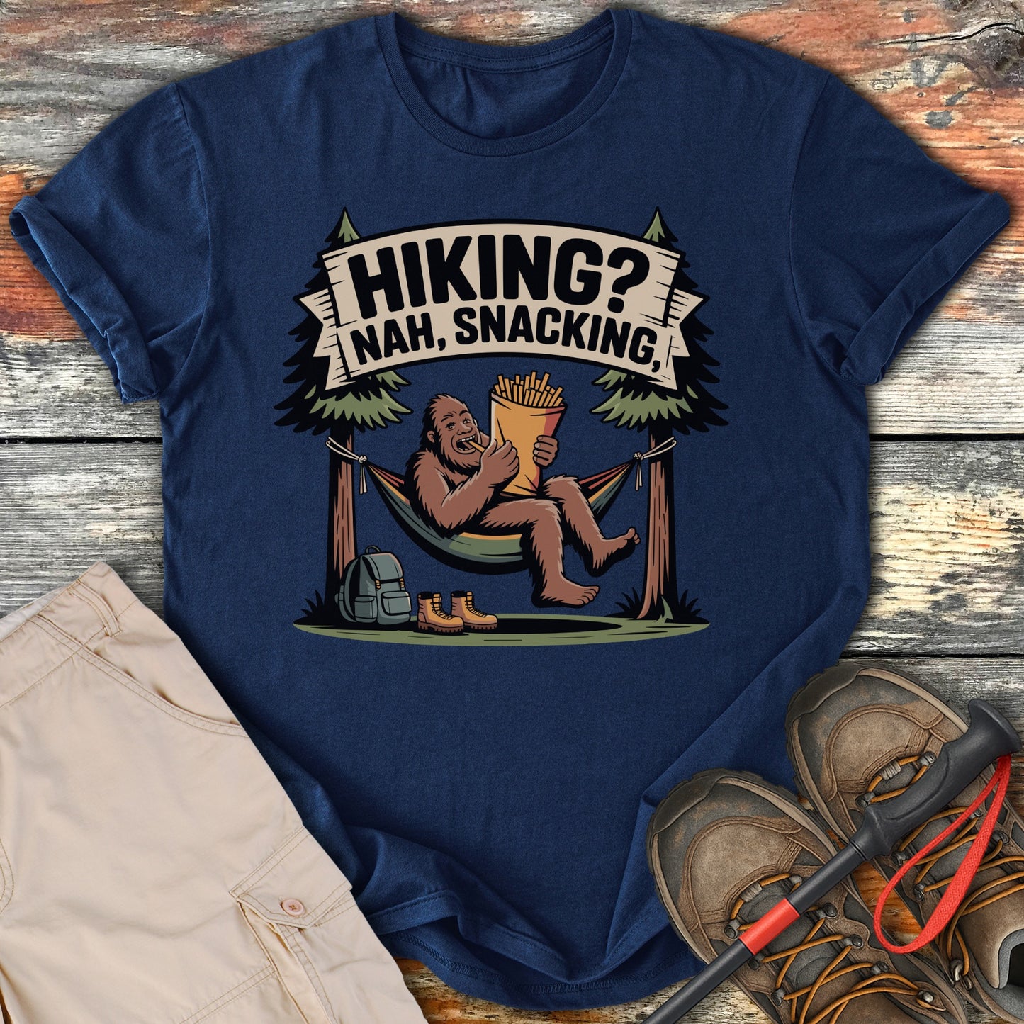 Hiking Nah Snacking Sasquatch T-shirt product type