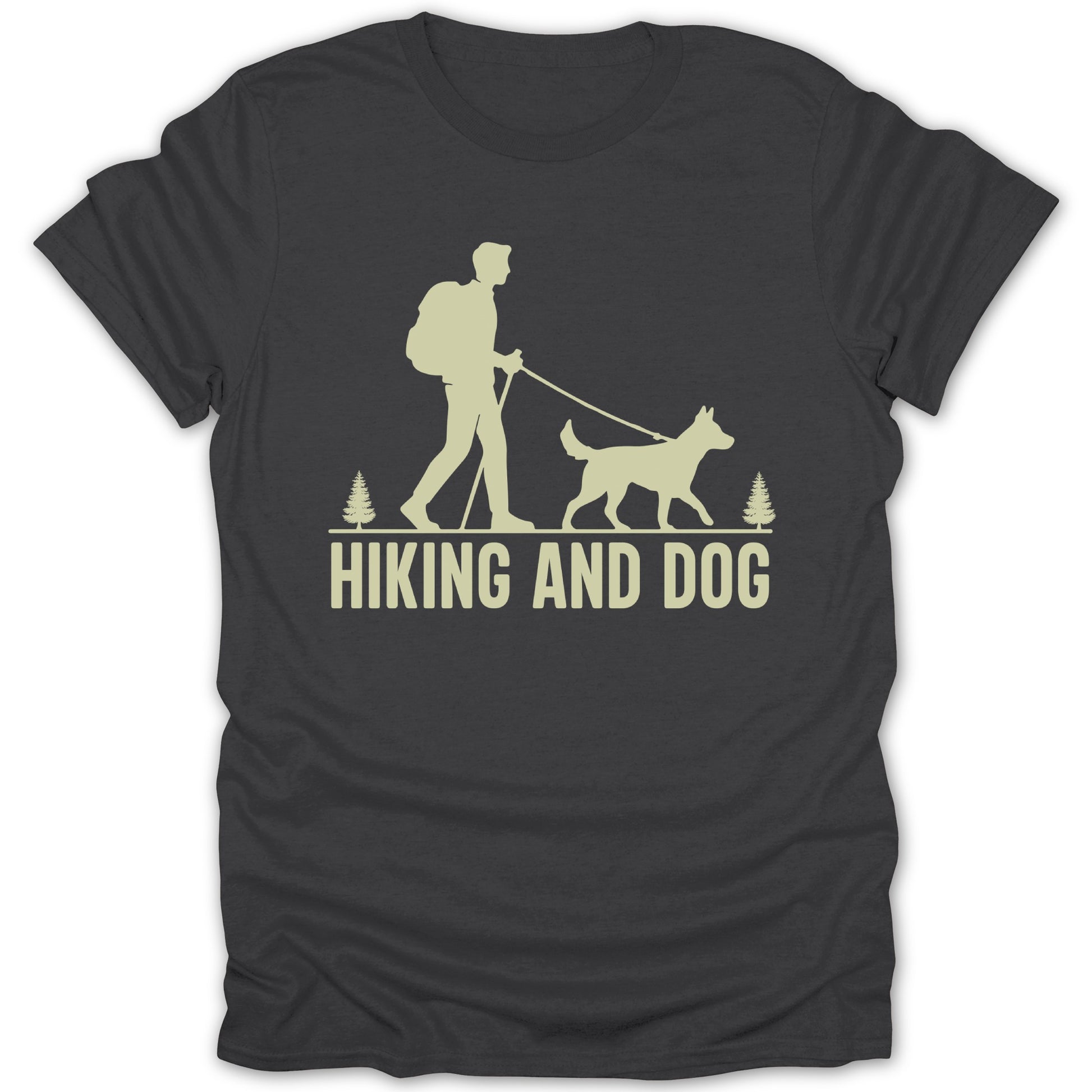 Hiking and Dog Graphic Printed T-Shirt