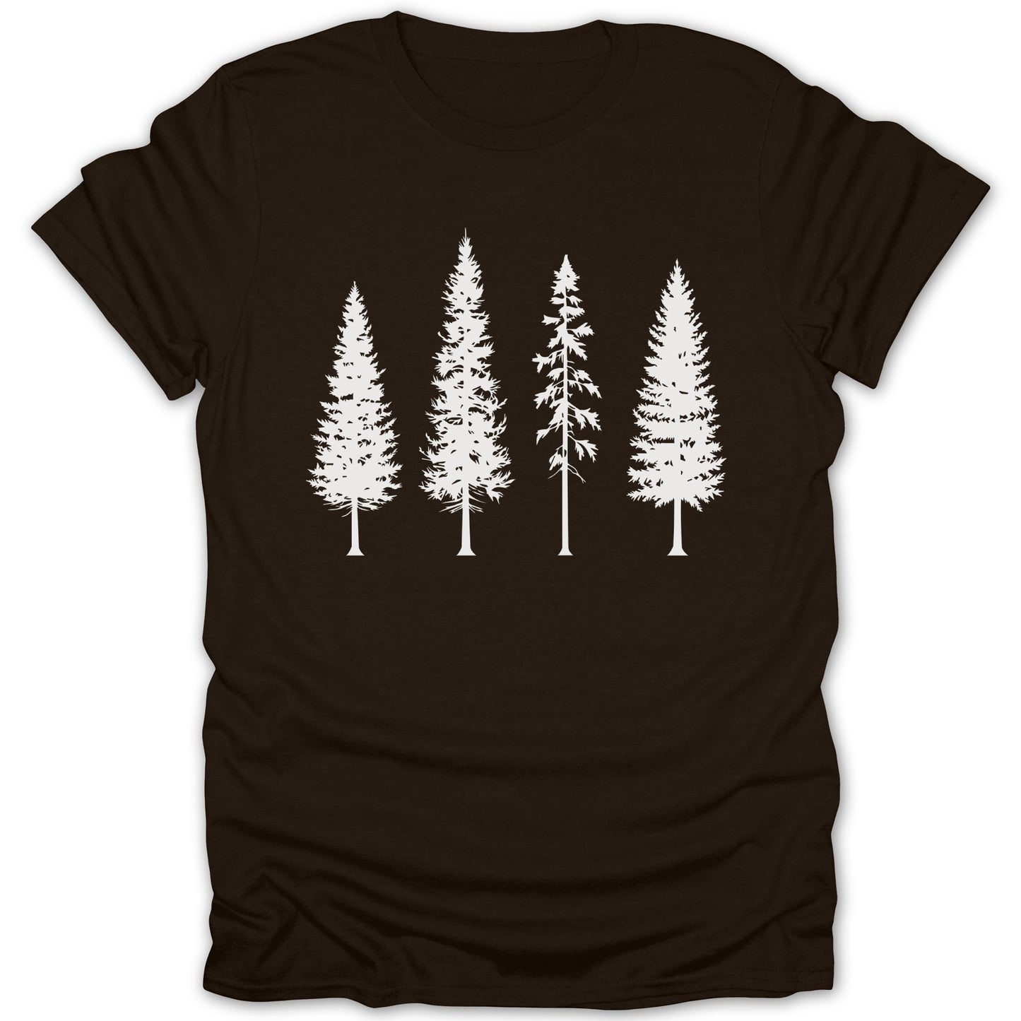 Four White Christmas Trees on Dark Shirt product