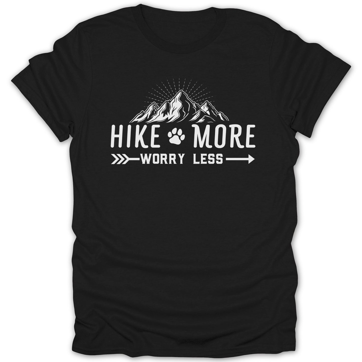 Hike More Worry Less Mountain Adventure T-Shirt
