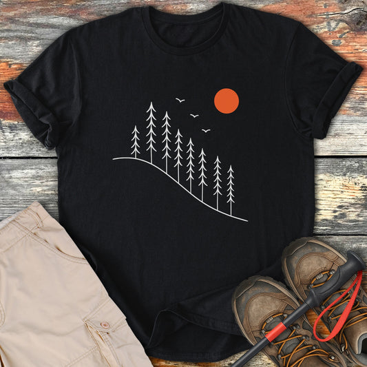 Artistic Landscape Design Black T-shirt product