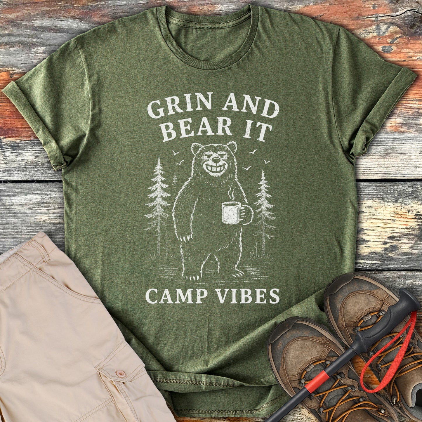 Grin and Bear It Camp Vibes Adventure Shirt product type