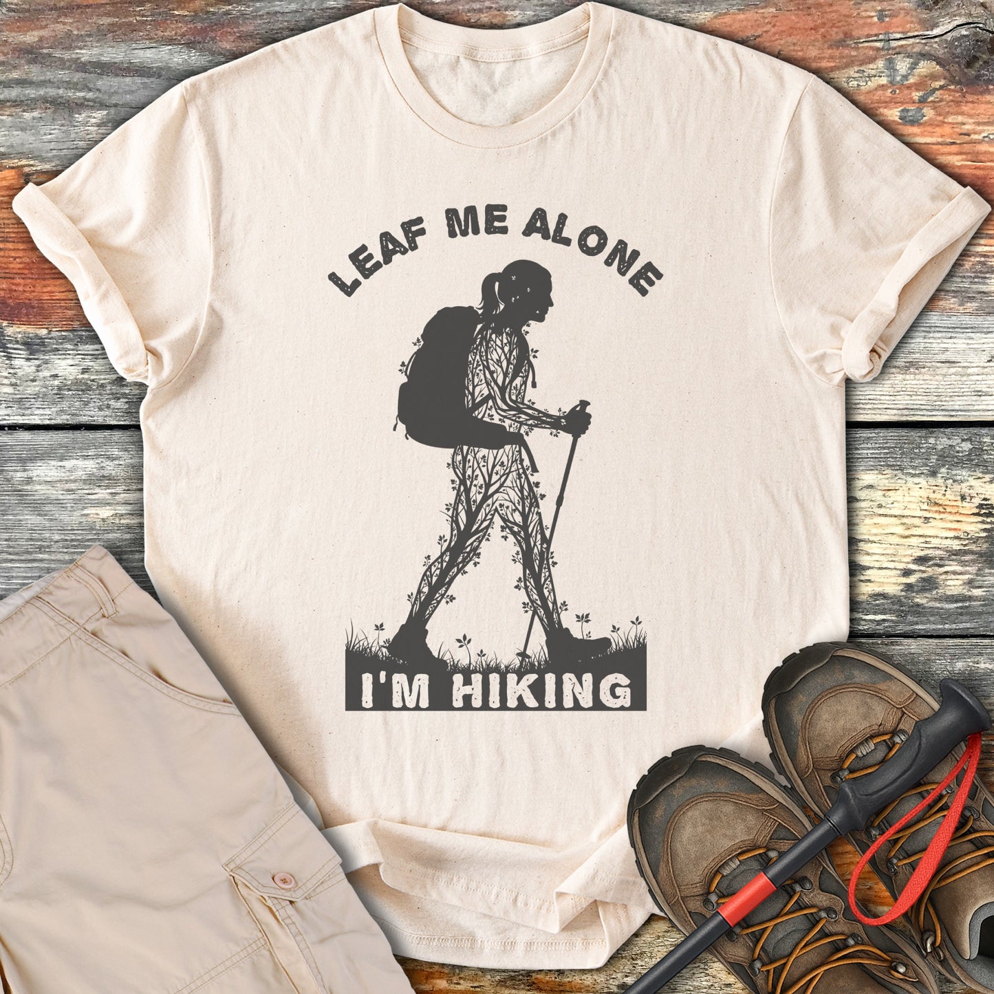 Leaf Me Alone I'm Hiking Graphic T-shirt product