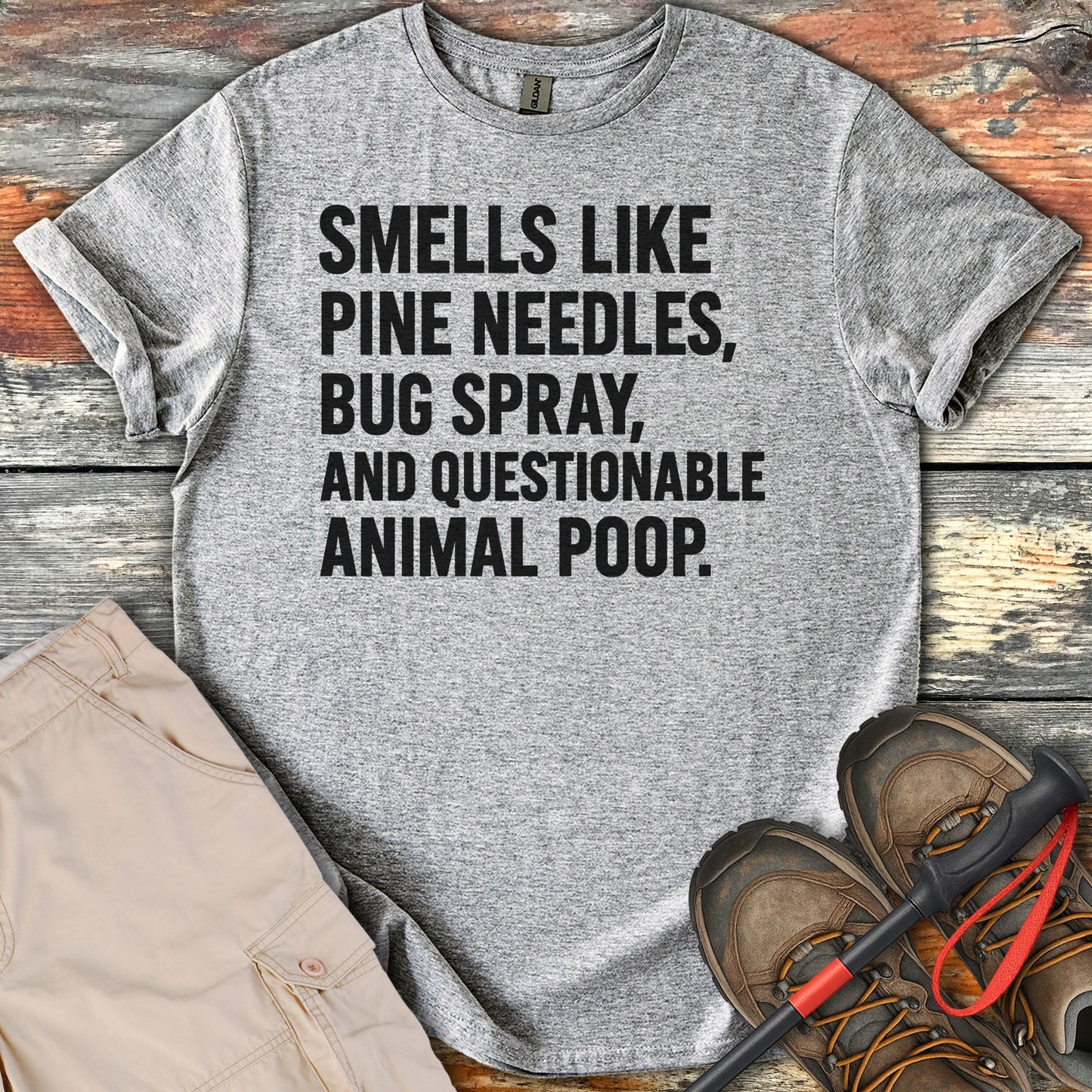Smells Like Pine Needles Bug Spray Graphic Shirt product