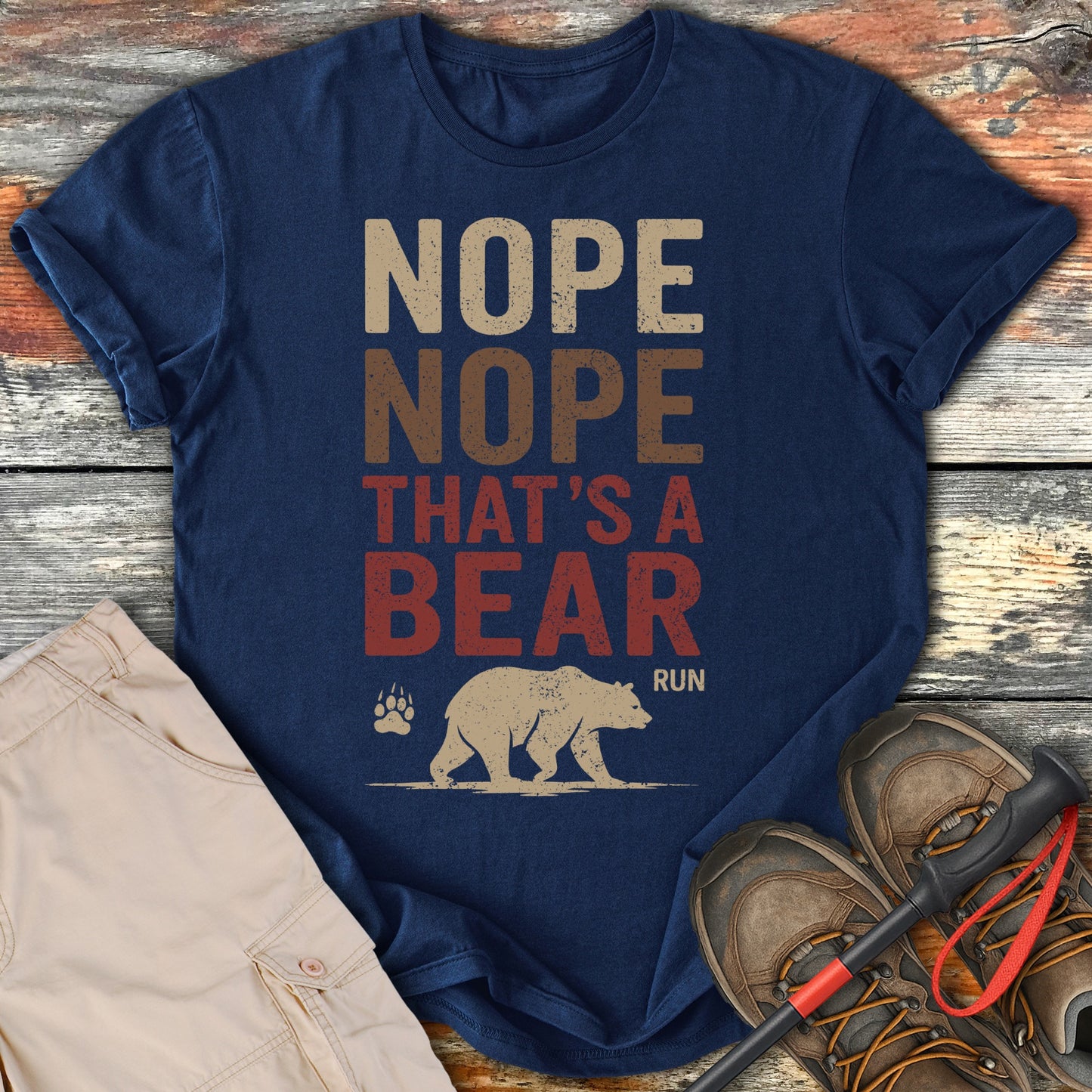 Funny Nope That's a Bear Run Graphic Tee product