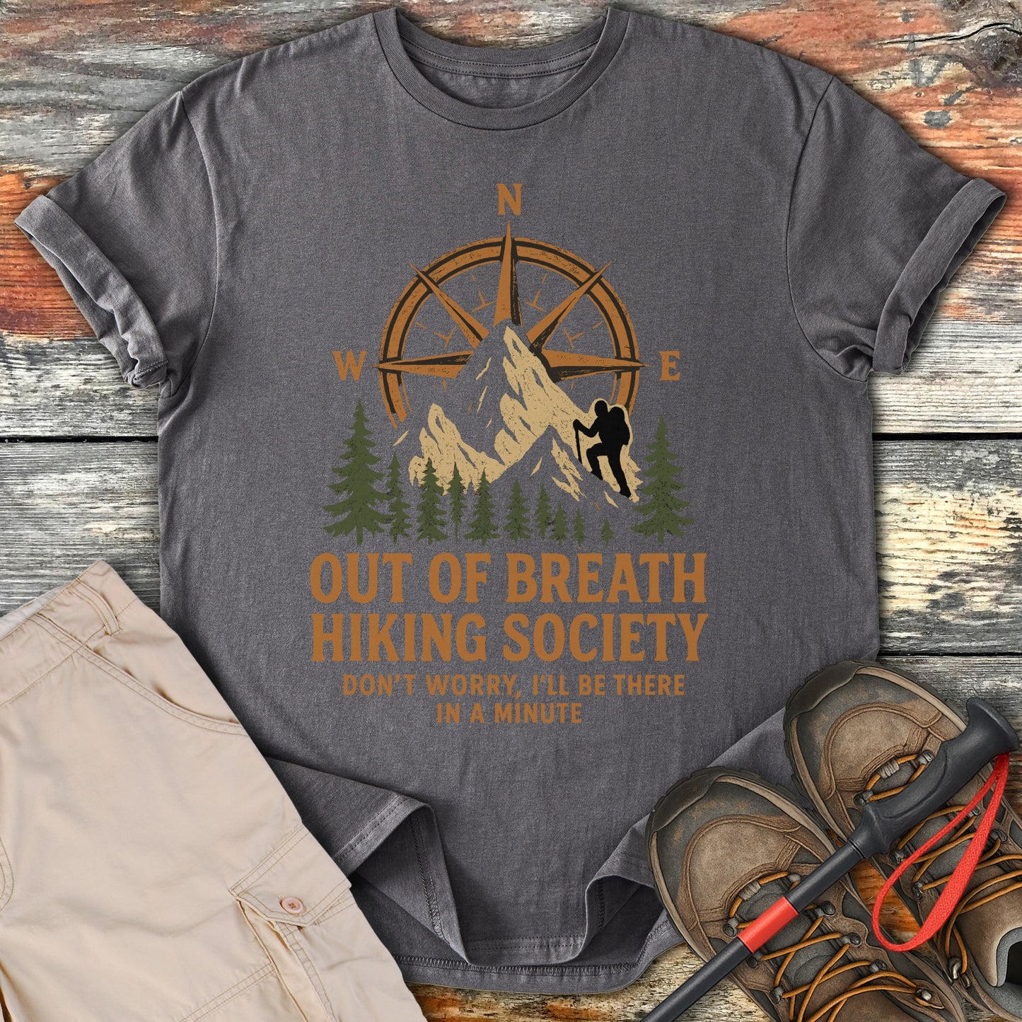 Out Breath Hiking Society Tee