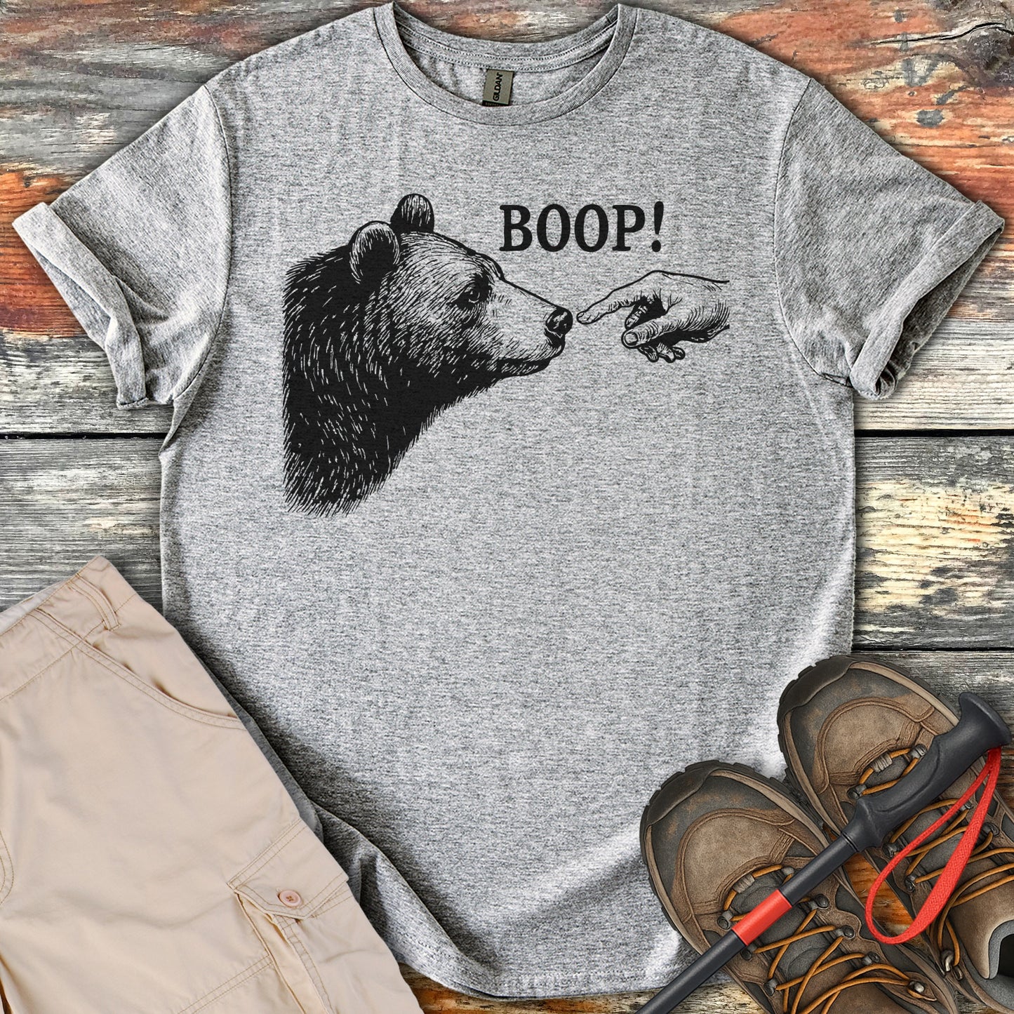 Boop Bear Hiking Fun Outdoors Graphic T-Shirt product