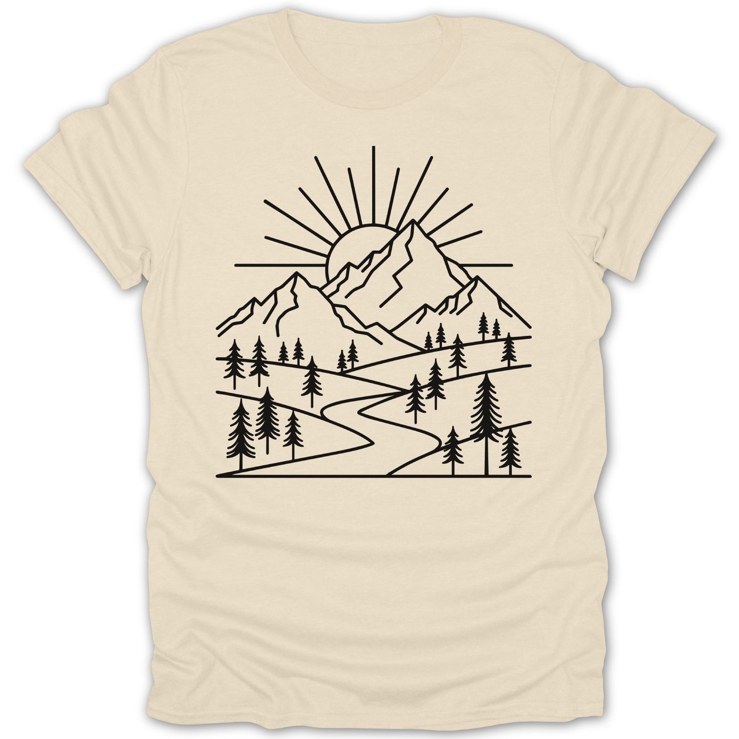 Scenic Sun and Mountain Graphic Tee