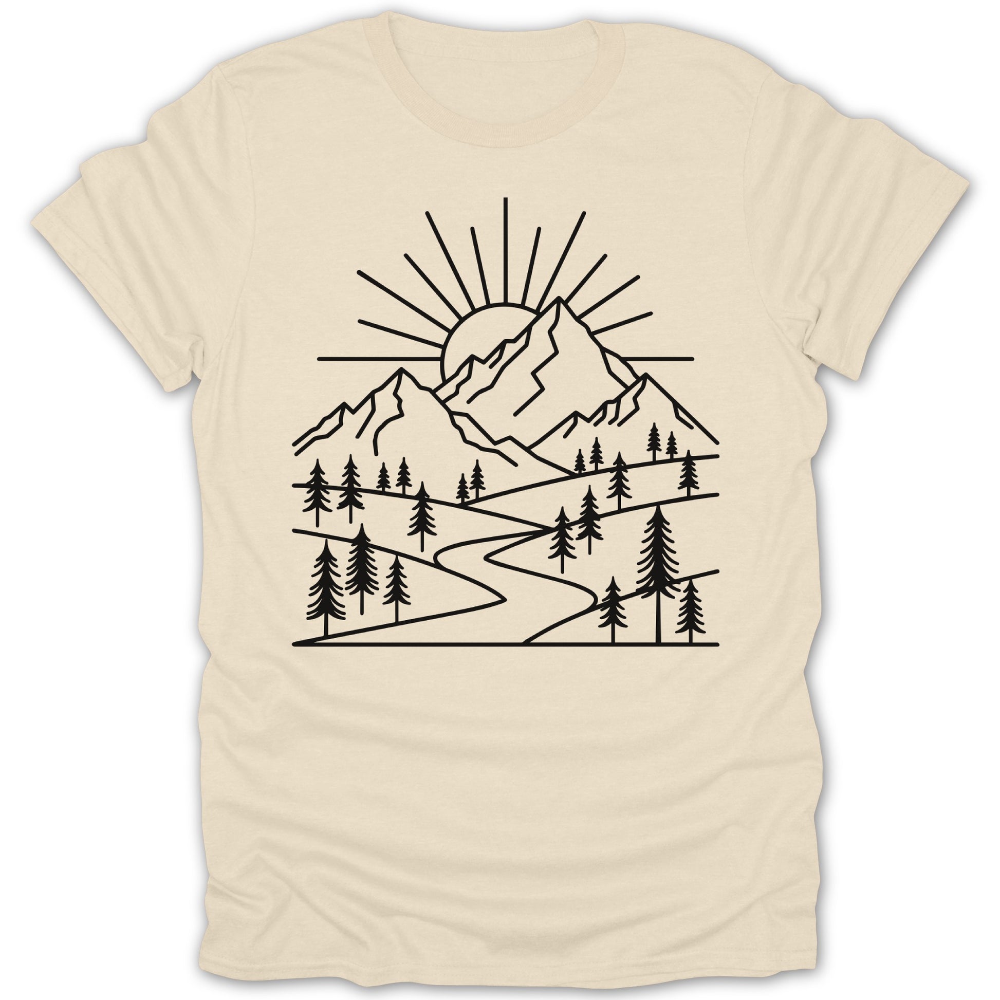 Scenic Sun and Mountain Graphic Tee