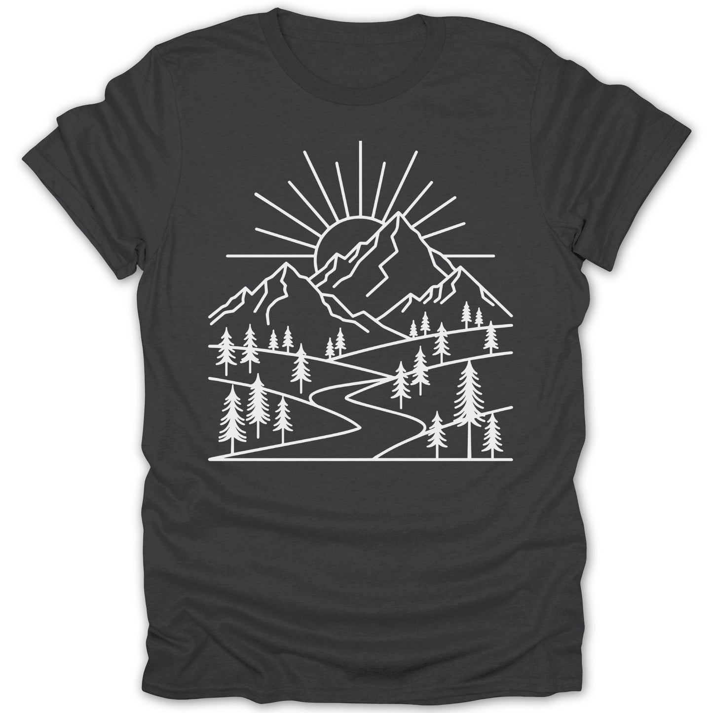 Mountain Range Design with Trees T-shirt