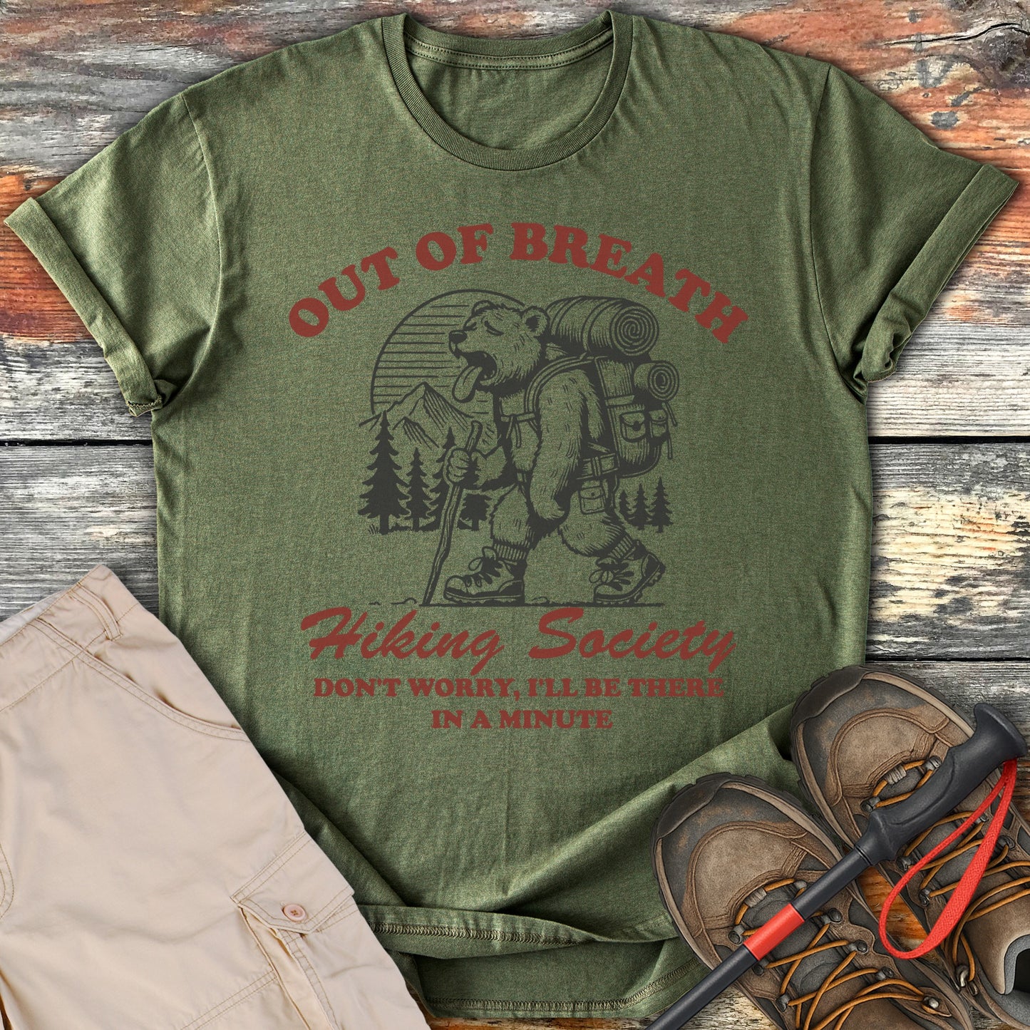 Out Of Breath Hiking Society Graphic T-Shirt product type