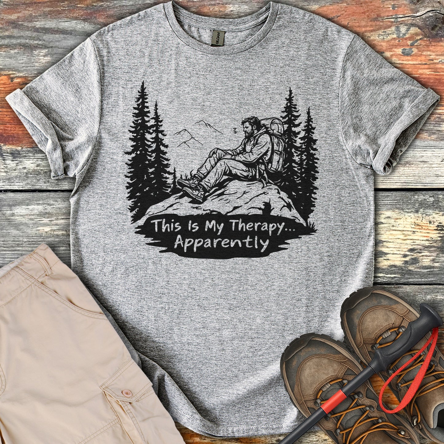 This is My Therapy Apparently Hiking T-Shirt product
