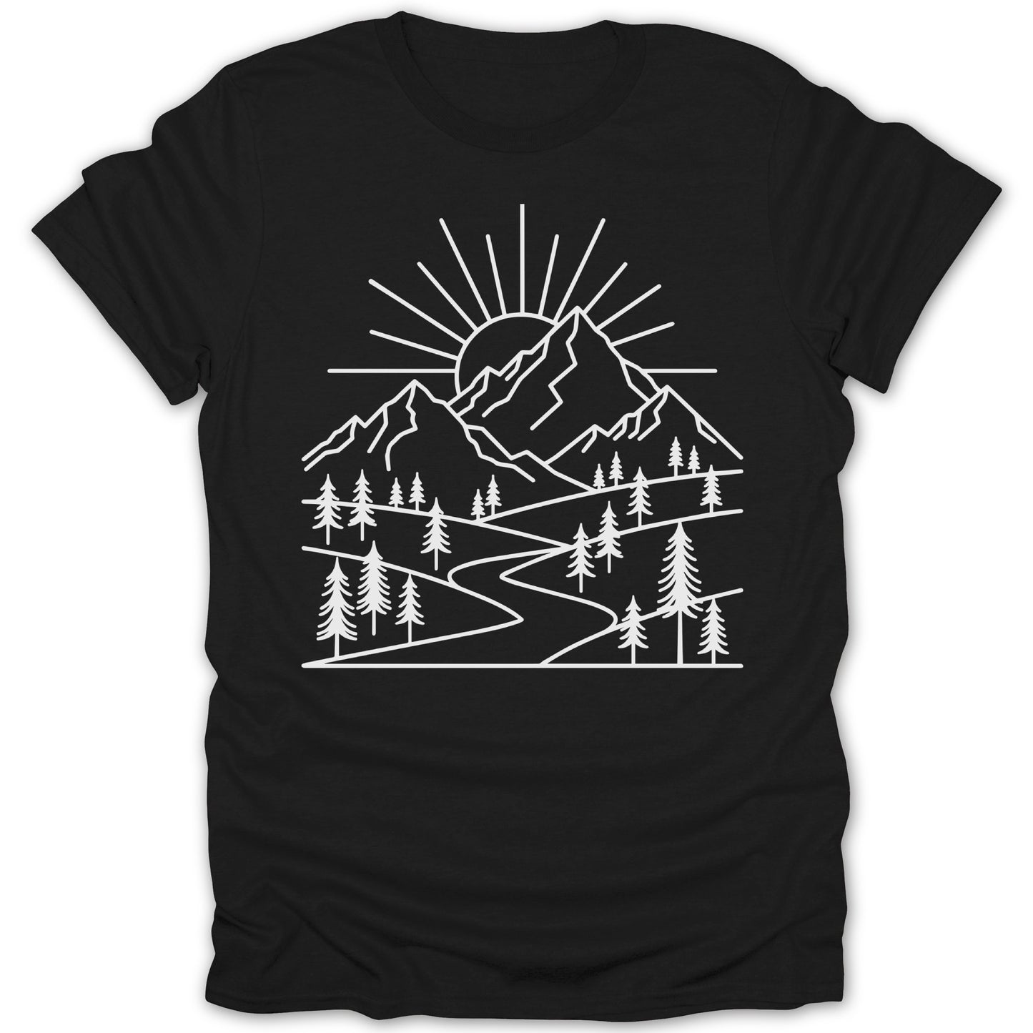 Sunrise Mountain Landscape Graphic T-Shirt