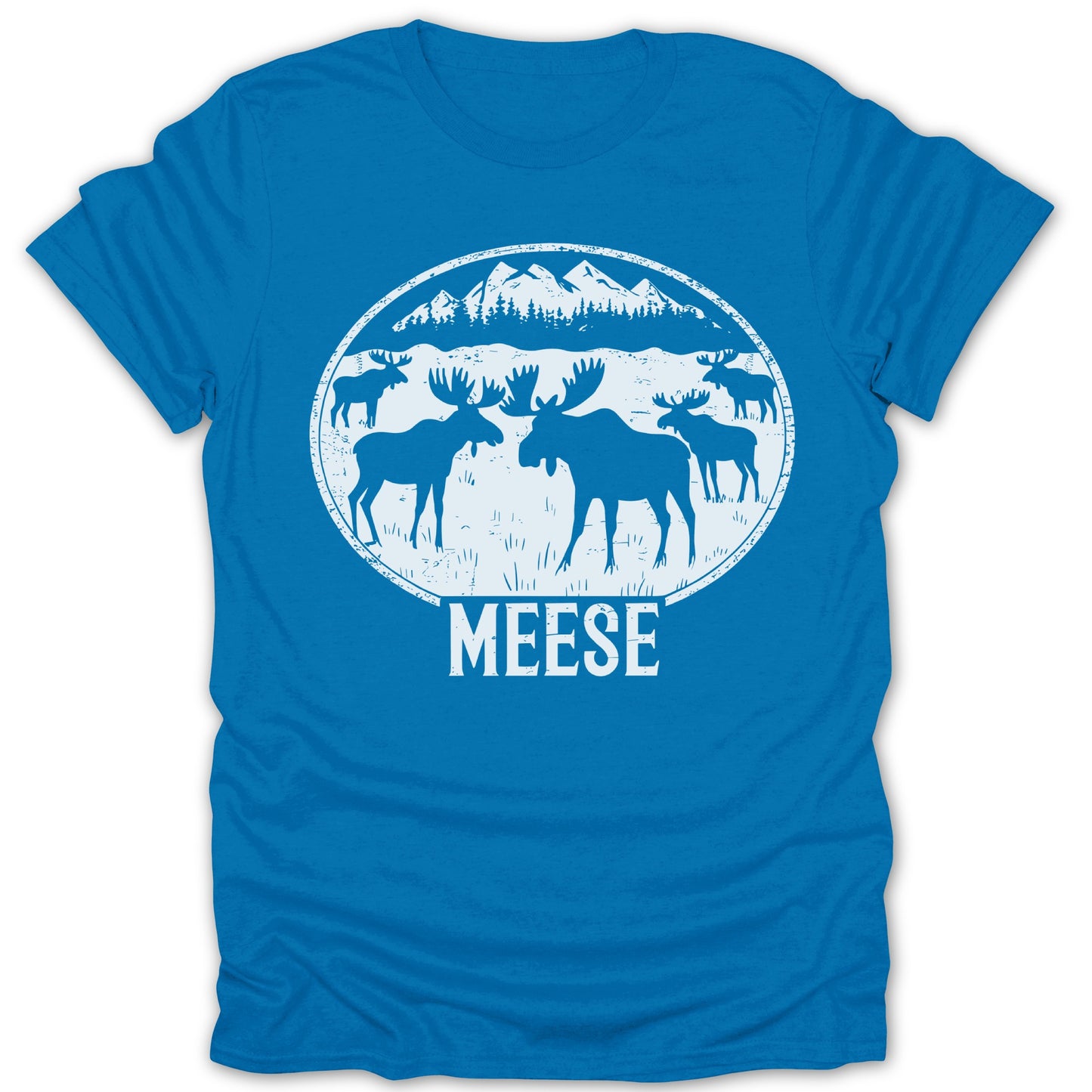 Scenic Moose Nature Print Blue T-shirt product