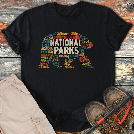 National Parks Bear Word Art Graphic T-Shirt product
