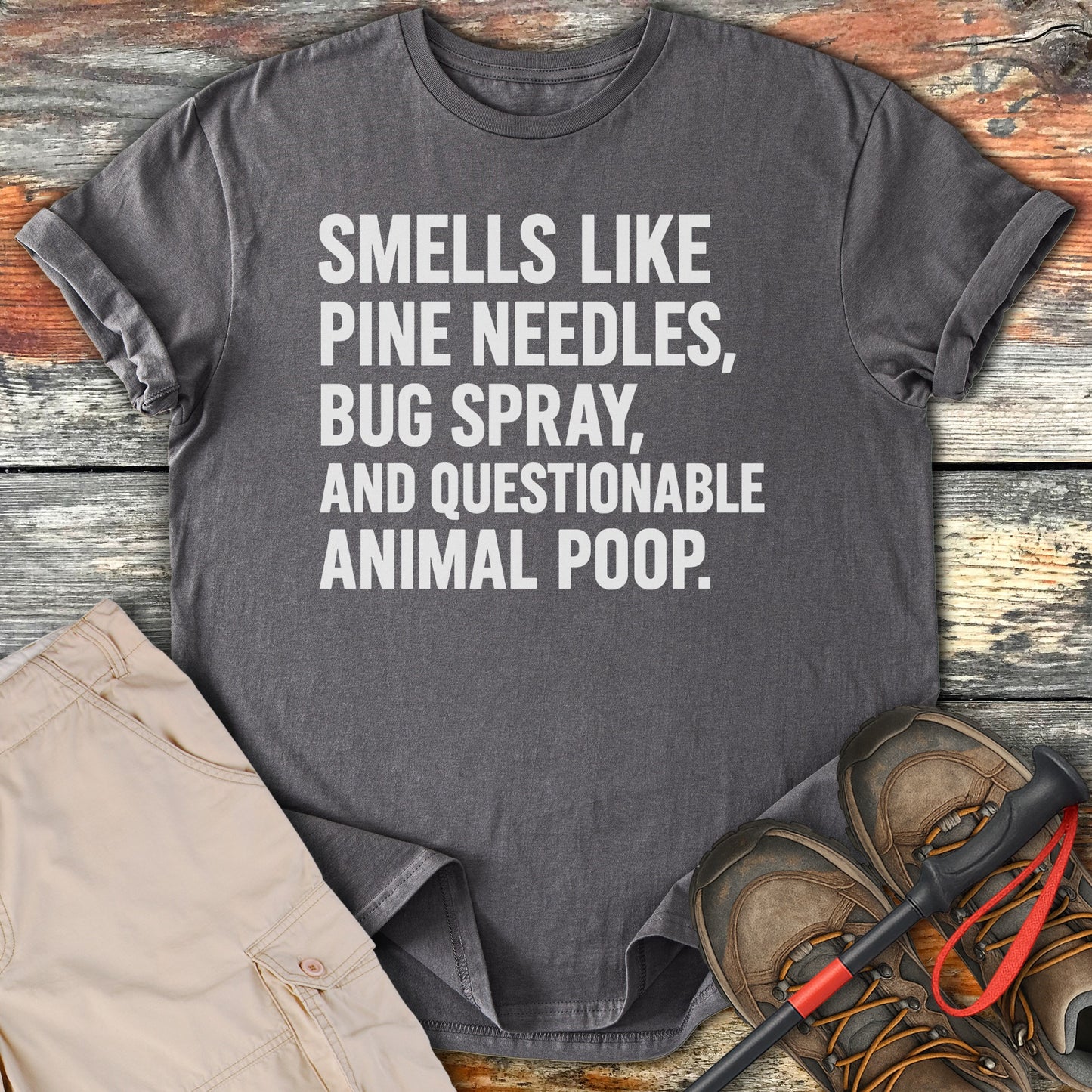 Smells Like Pine Needles Bug Spray Funny Tee Shirt product