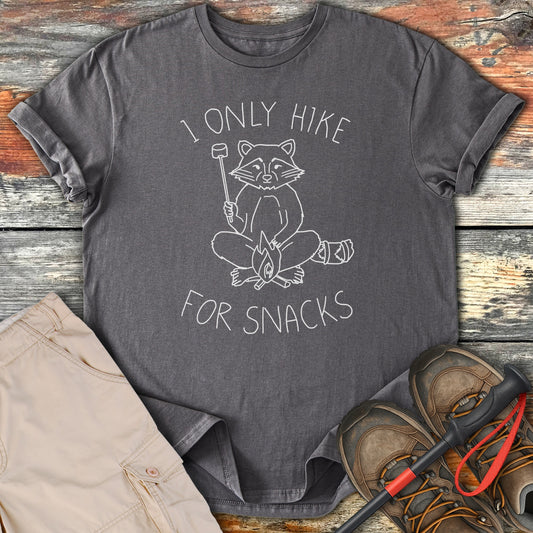 I Only Hike For Snacks Funny Raccoon Hiking Product