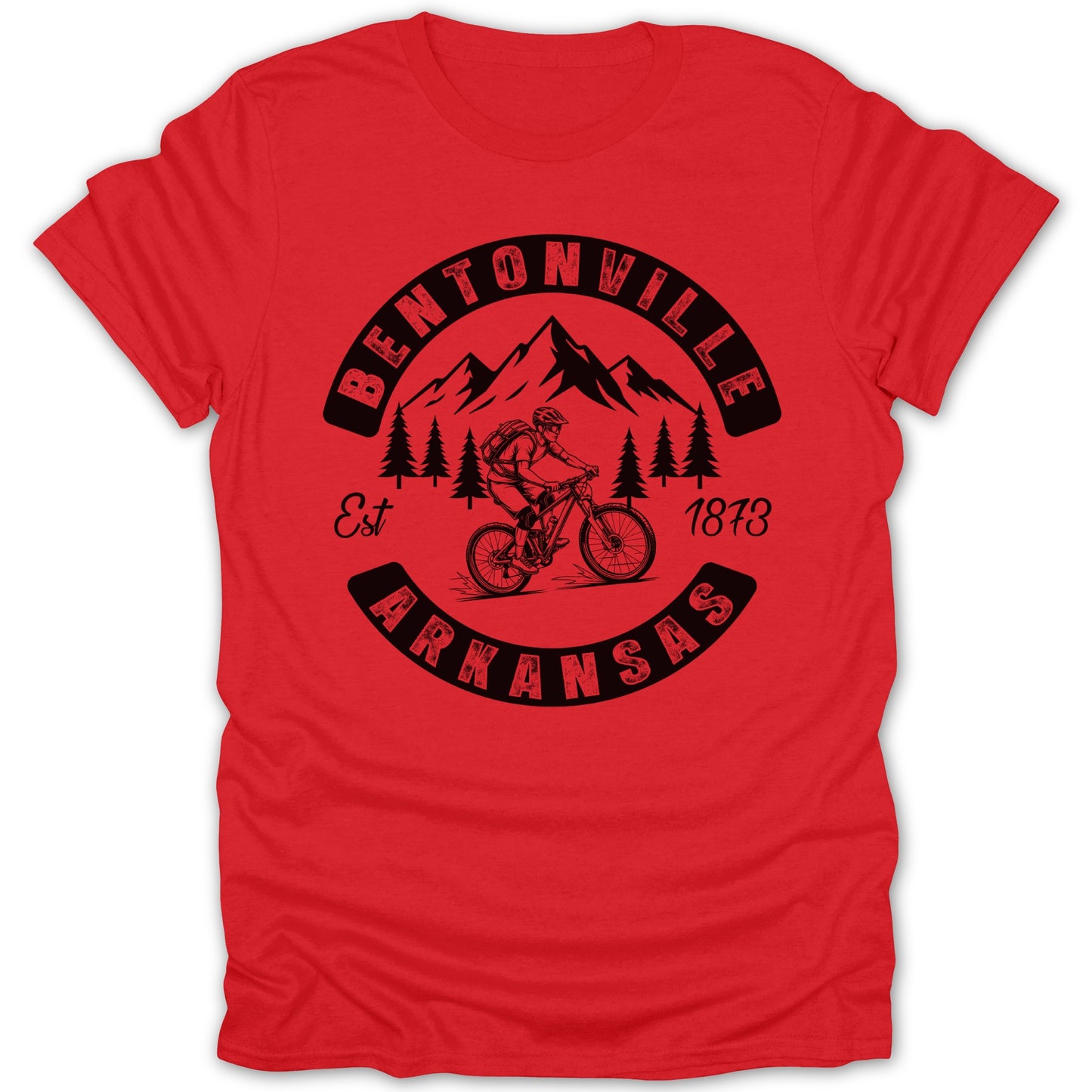 Bentonville Arkansas Est 1873 Mountain Biking T-shirt