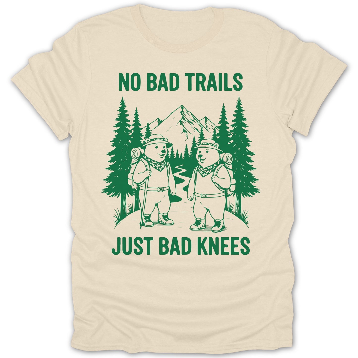 No Bad Trails Just Bad Knees Hiking Shirt