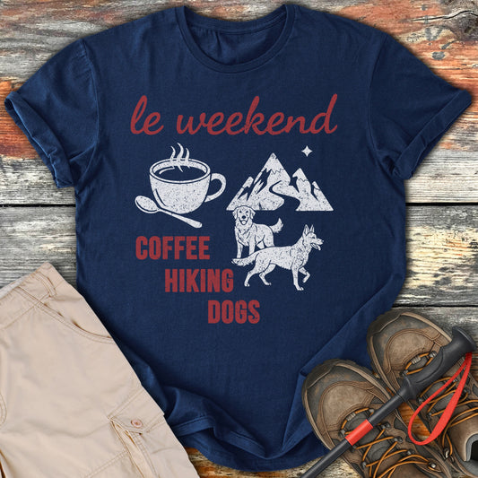 Le Weekend Coffee Hiking Dogs Graphic Tee product