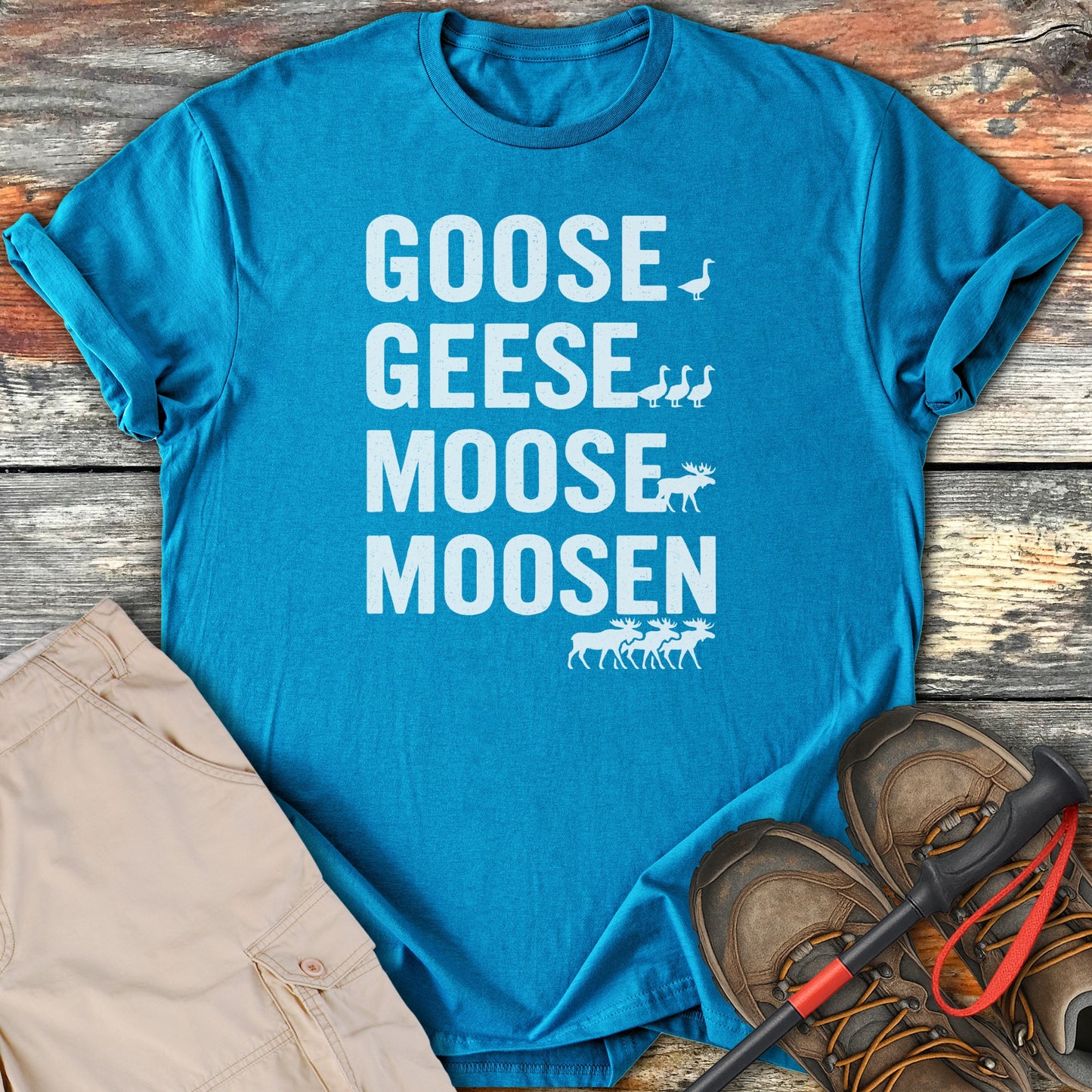 Funny Goose Geese Moose Moosen Typography T-shirt product type