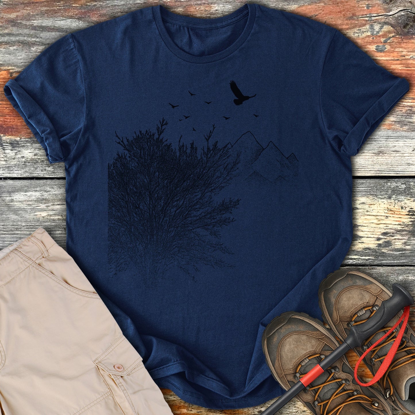 Nature Outdoors Bird and Mountain Graphic product