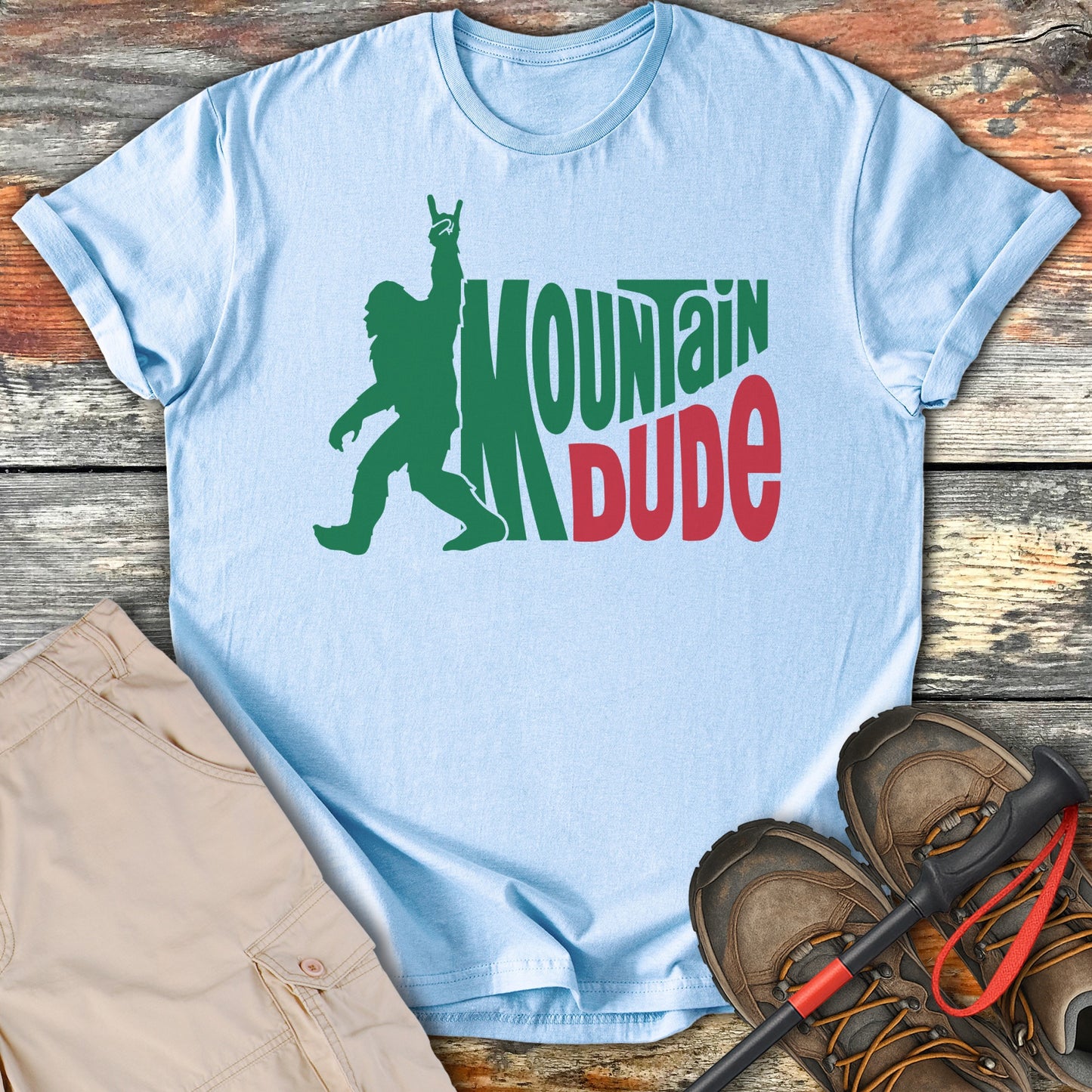 Bigfoot Silhouette Mountain Dude Graphic Tee product type