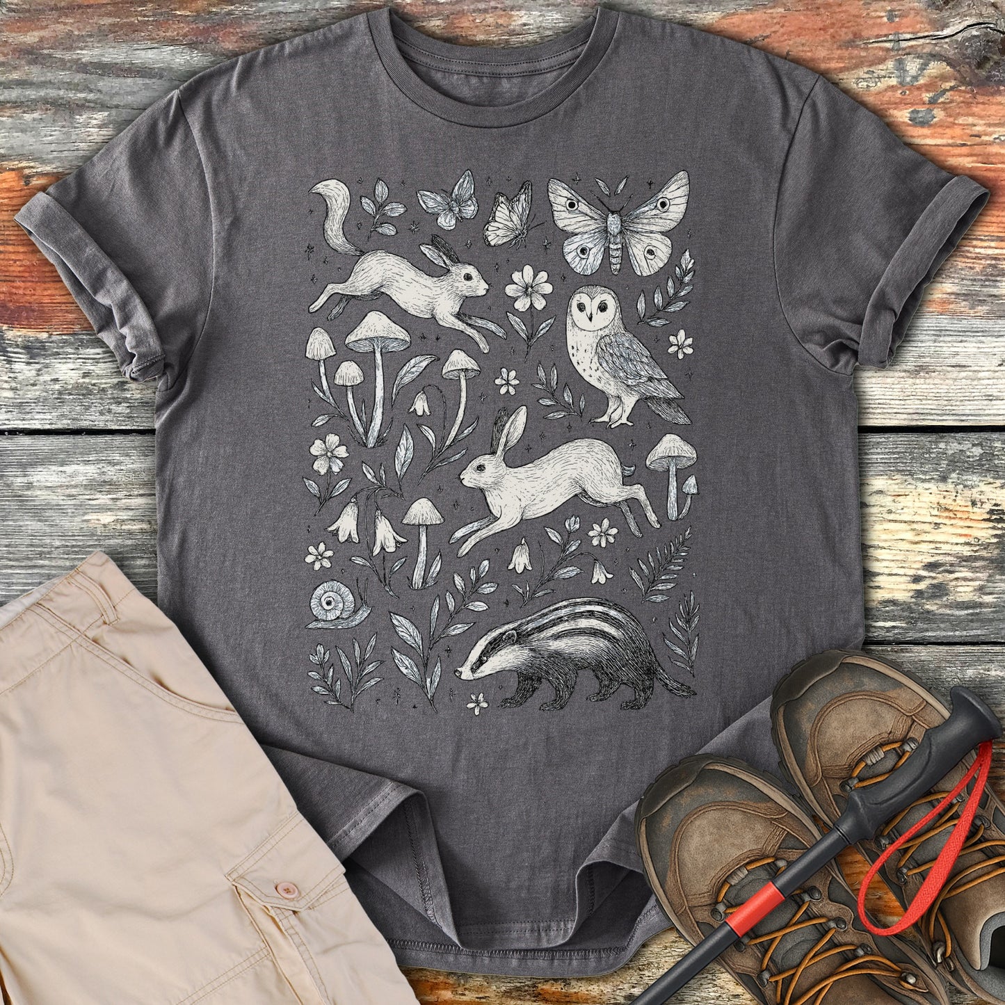 Forest Adventure Wildlife Design T-shirt product type