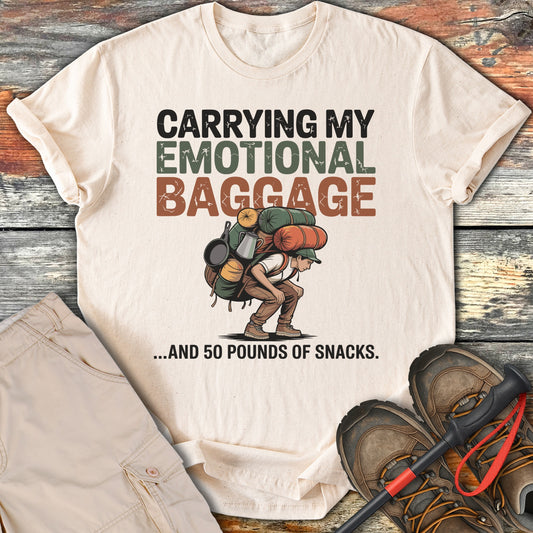 Carrying My Emotional Baggage and Snacks T-shirt product type