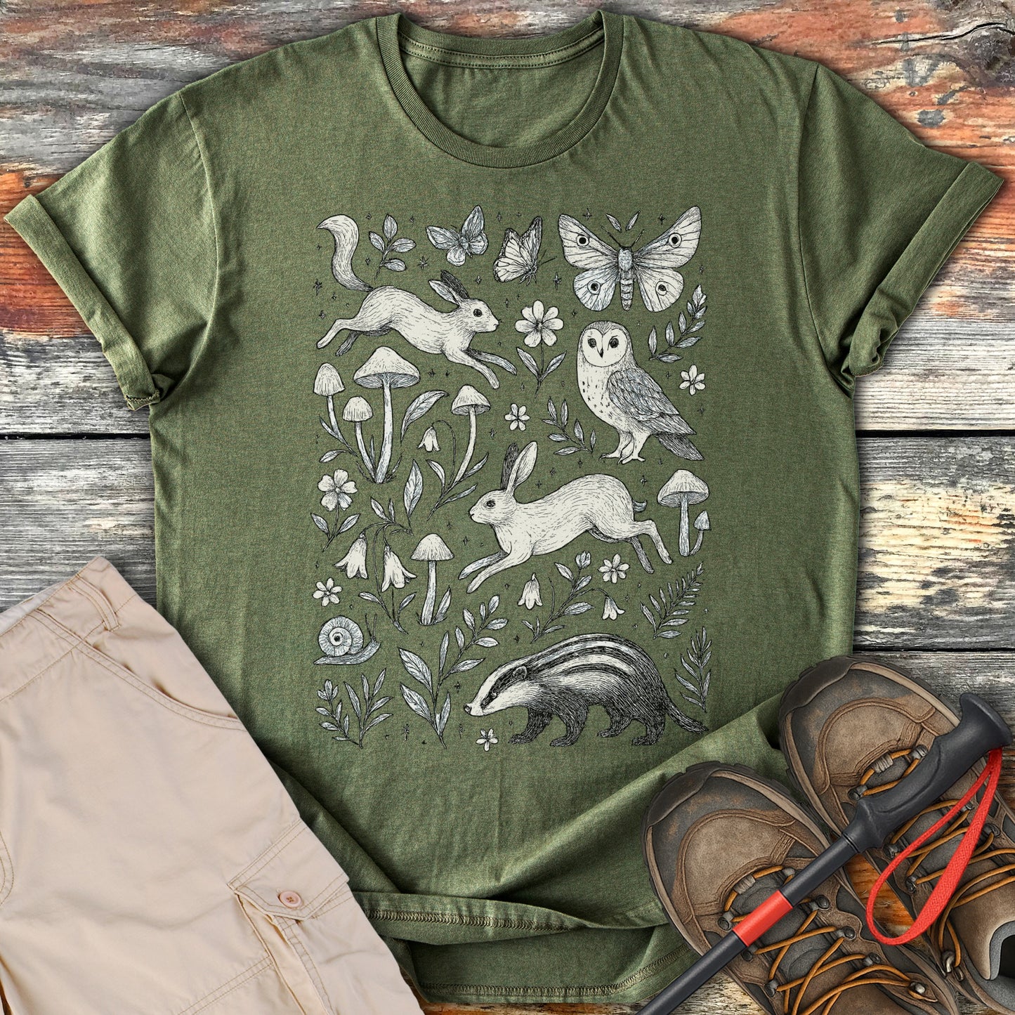Woodland Creatures Graphic Unisex T-Shirt product