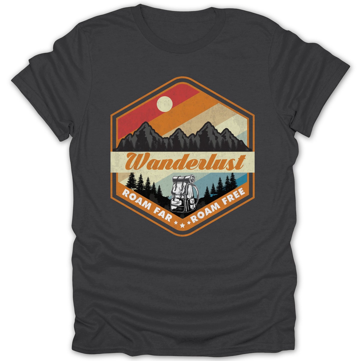Vintage Wanderlust Roam Far Roam Free Graphic product