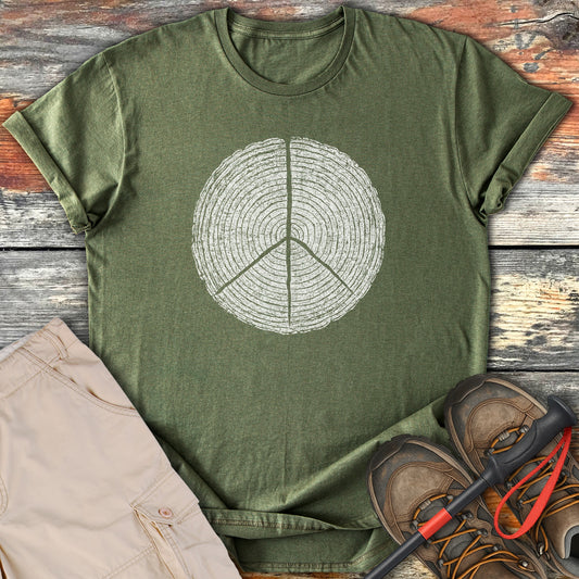 Peace Sign Ring Tree Art Graphic Tee product