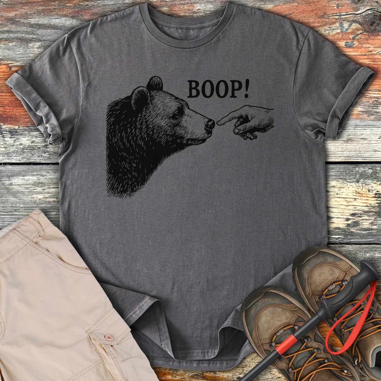 Boop Bear and Hand Graphic T-shirt product