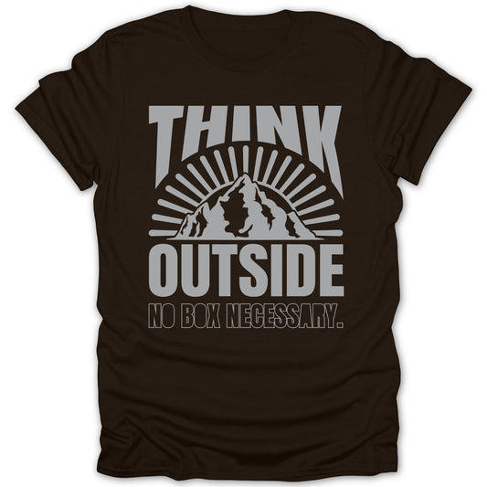 Think Outside No Box Necessary Graphic Printed Apparel