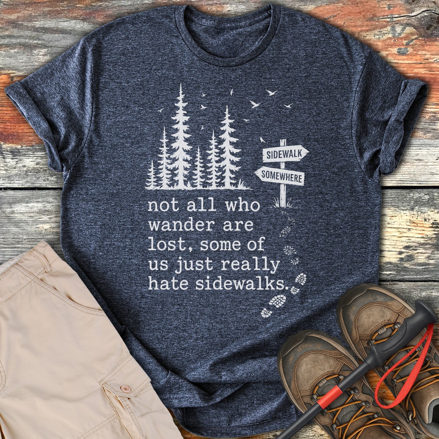Not All Who Wander Are Lost Hiking T-shirt product type
