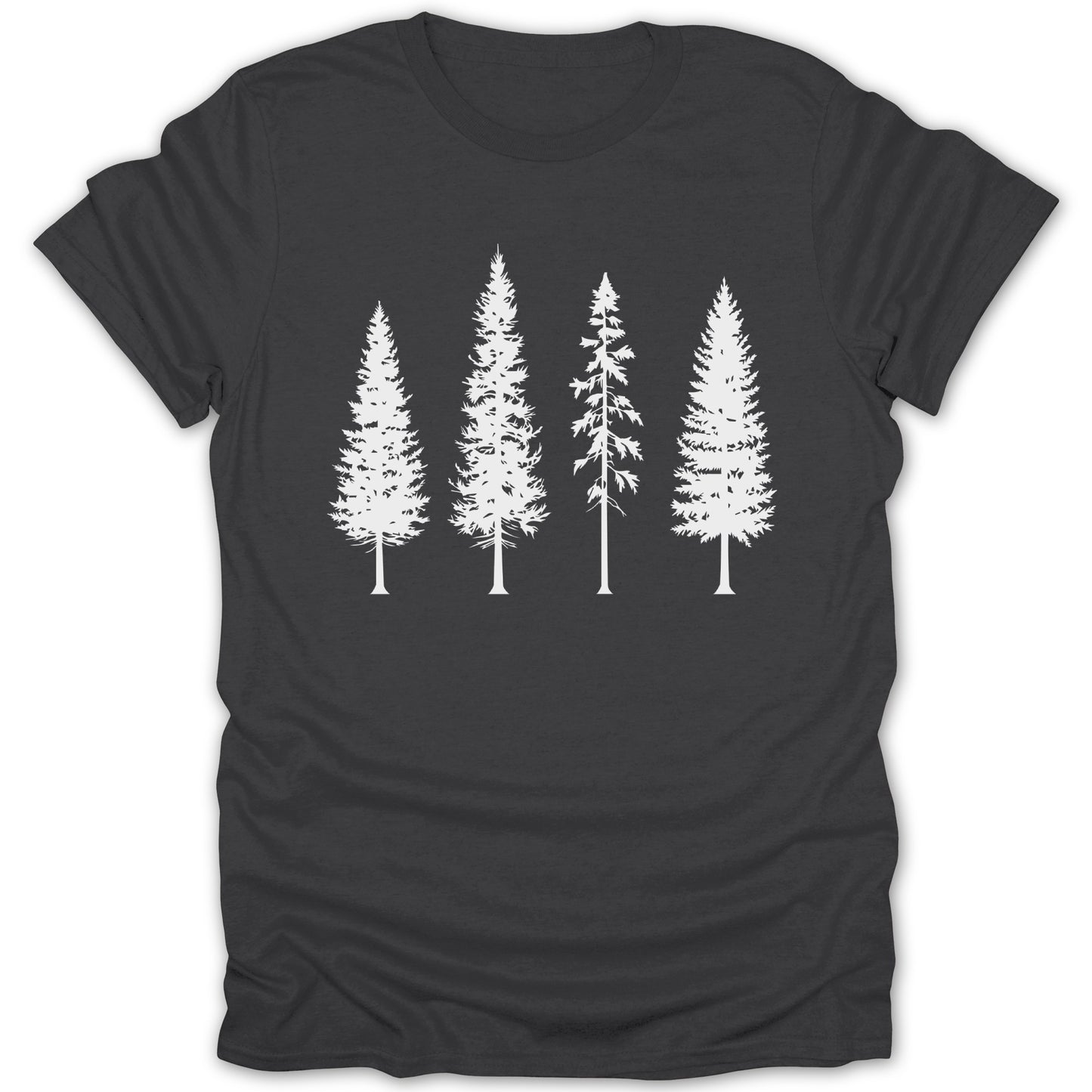 Four White Trees Graphic T-Shirt for Nature Lovers