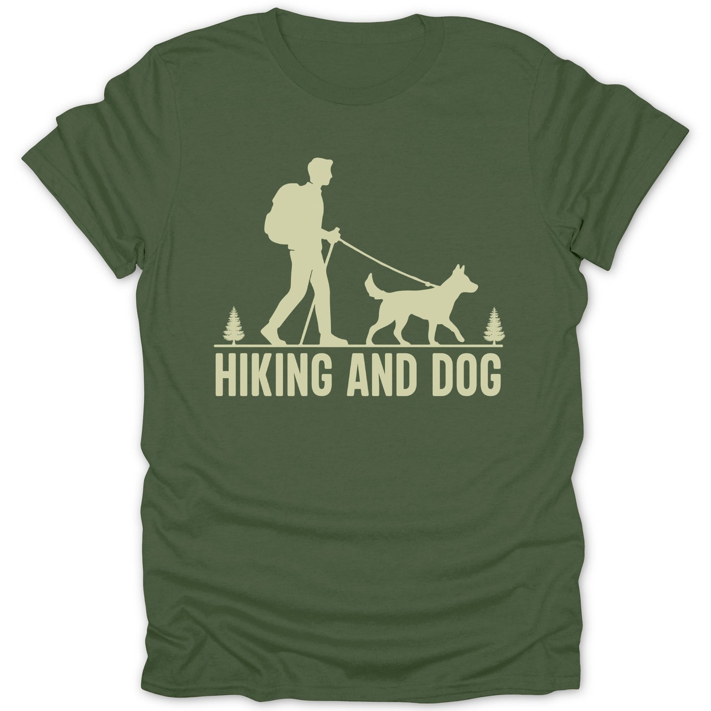 Hiking and Dog Graphic T-Shirt