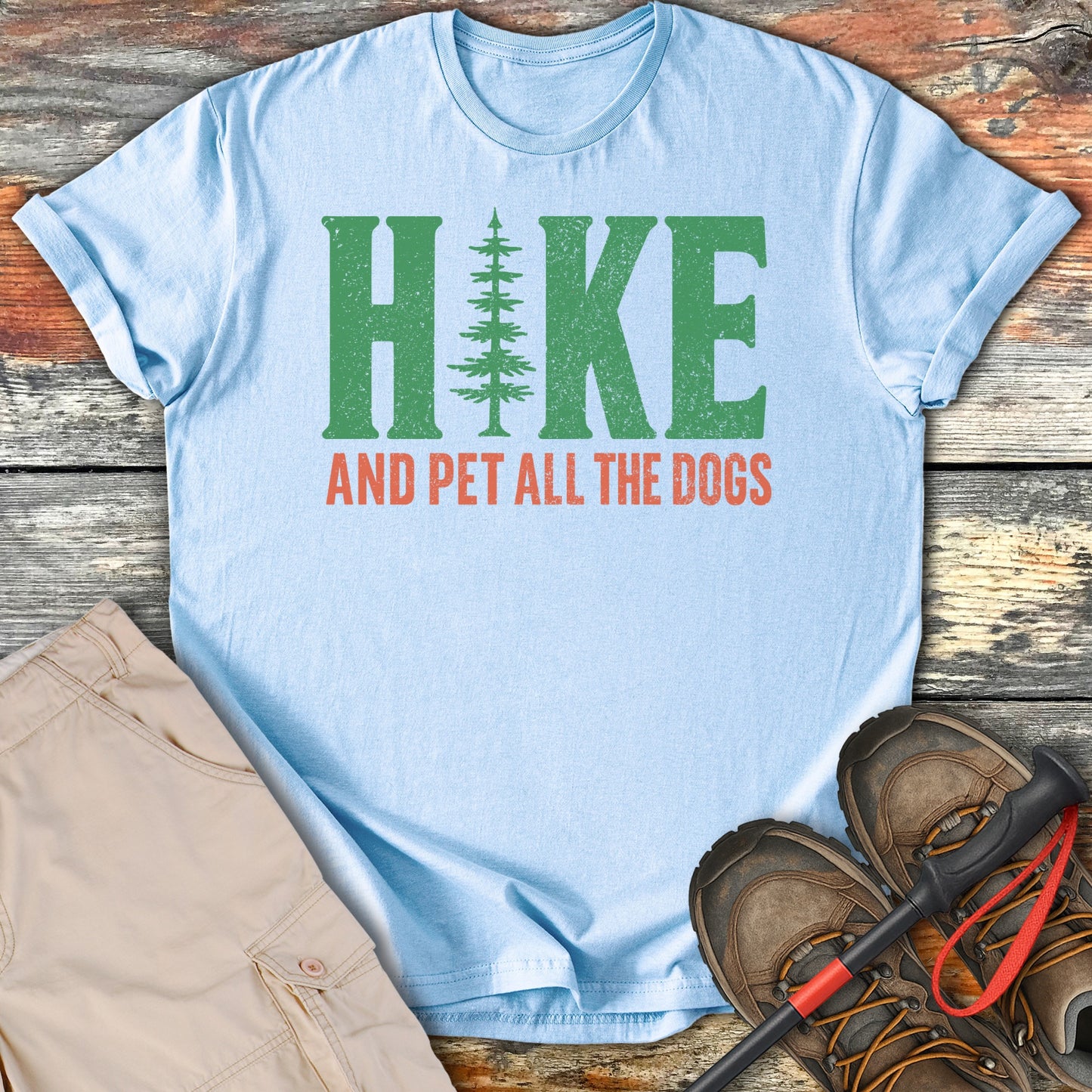 Hike and Pet All The Dogs Graphic T-shirt product