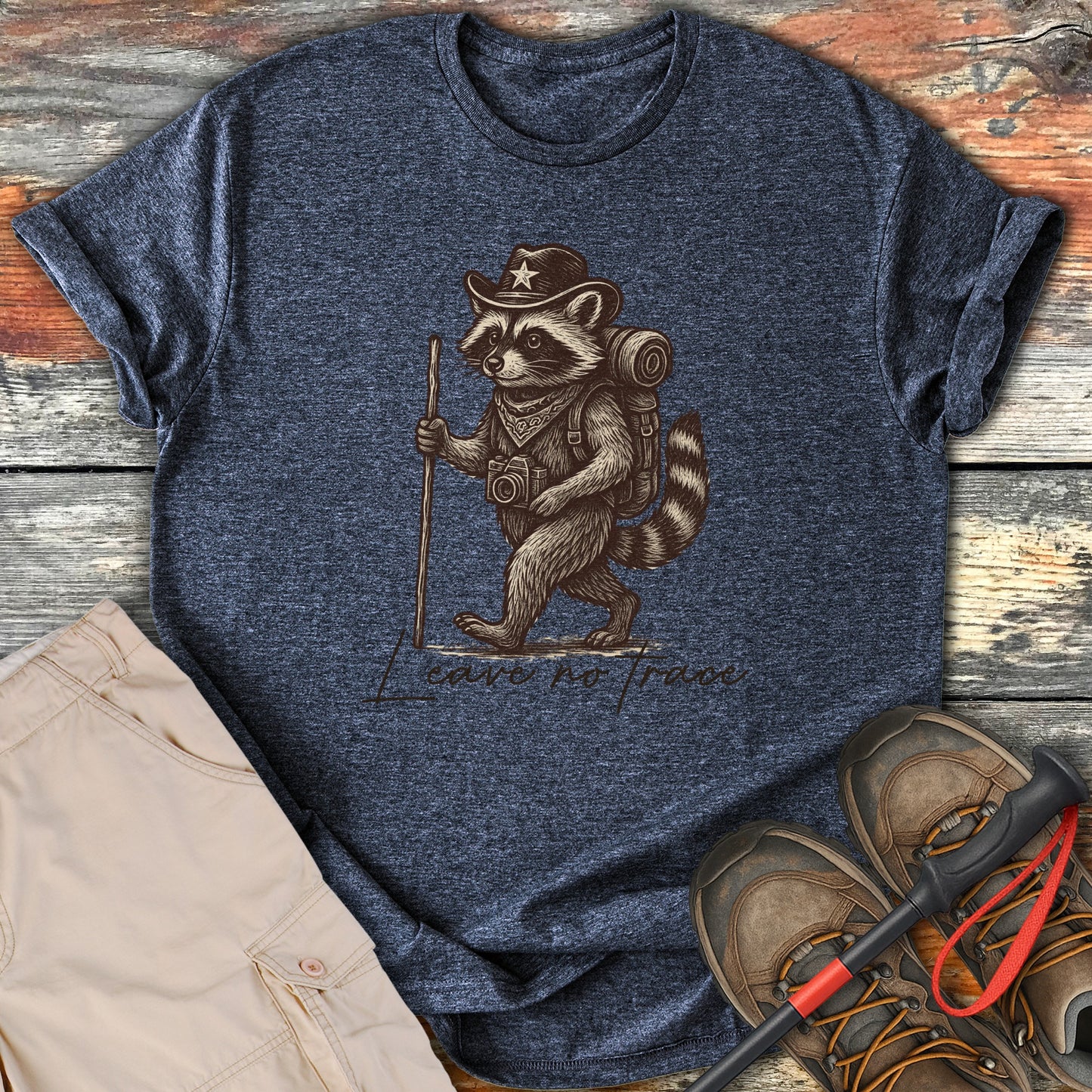 Leave No Trace Hiking Raccoon Tee