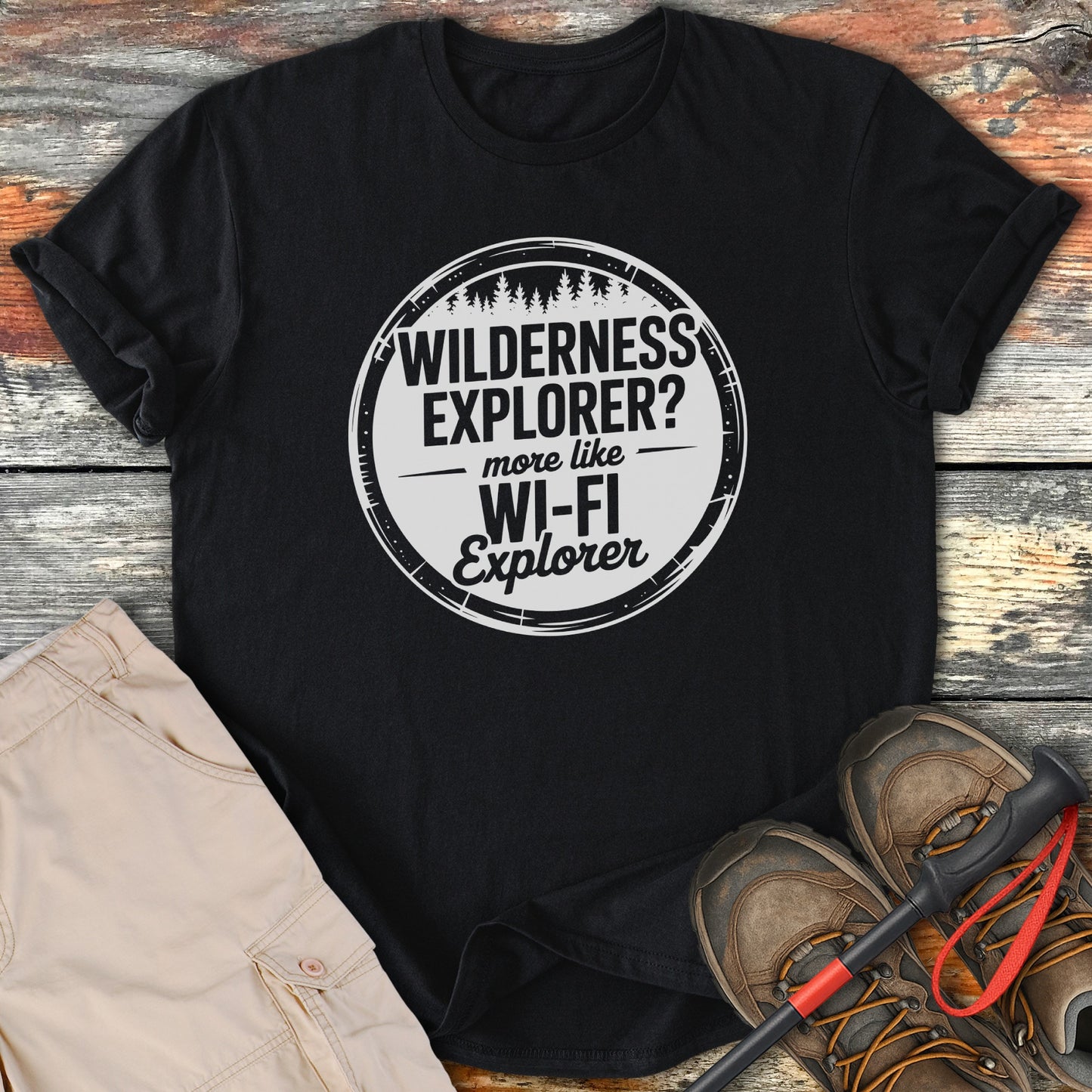 Wilderness Explorer Wi-Fi Explorer Funny T Shirt product type