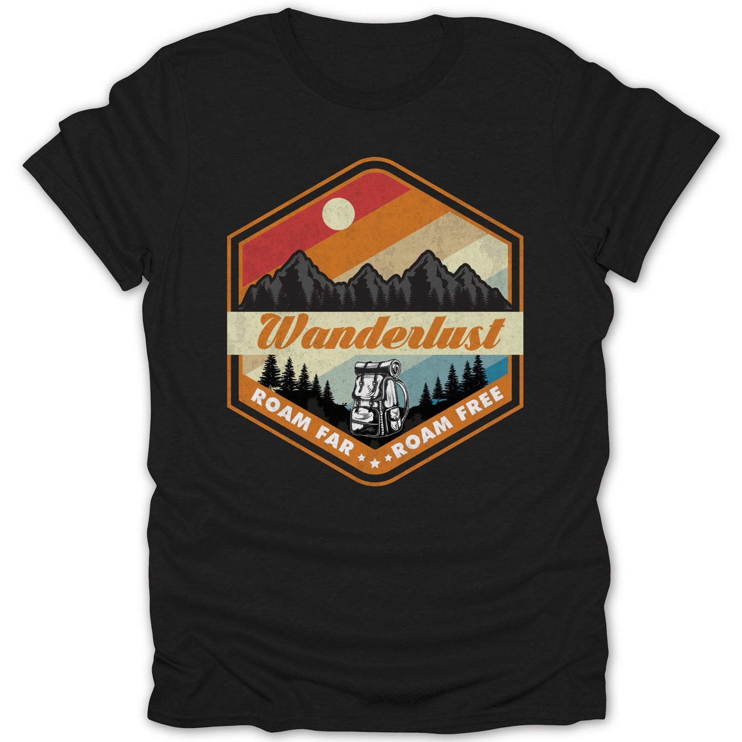 Wanderlust Roam Far Roam Free Graphic T-Shirt