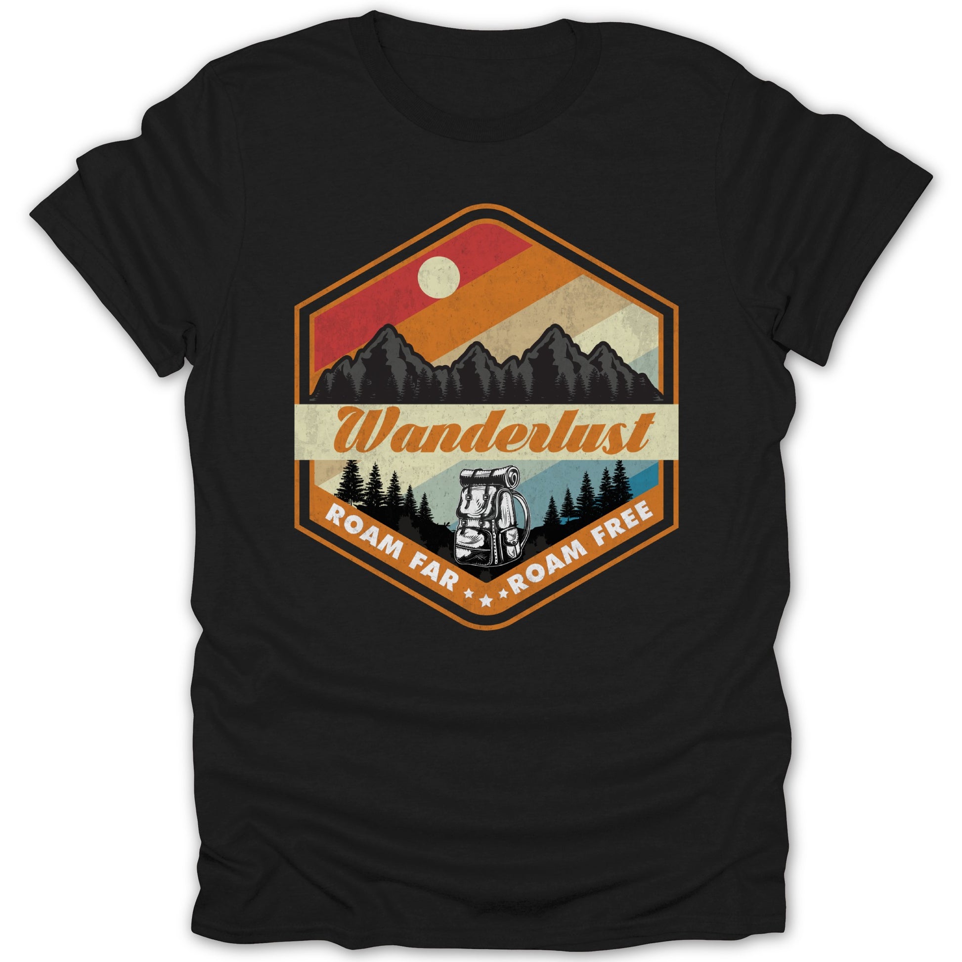 Wanderlust Roam Far Roam Free Graphic T-Shirt